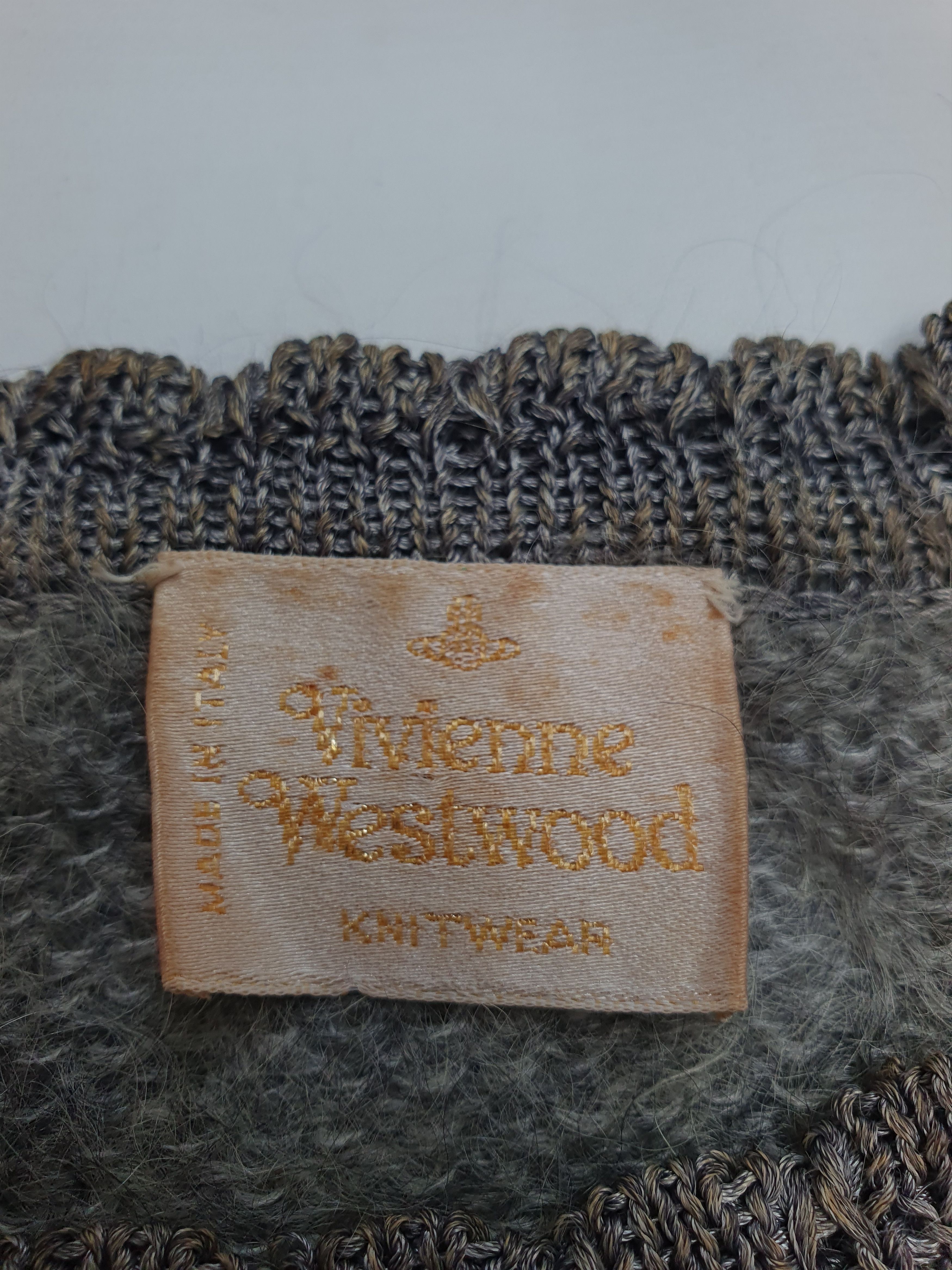 Vivienne Westwood 1990s Mohair Knit Crop Sweater Size S / US 4 / IT 40 - 3 Thumbnail