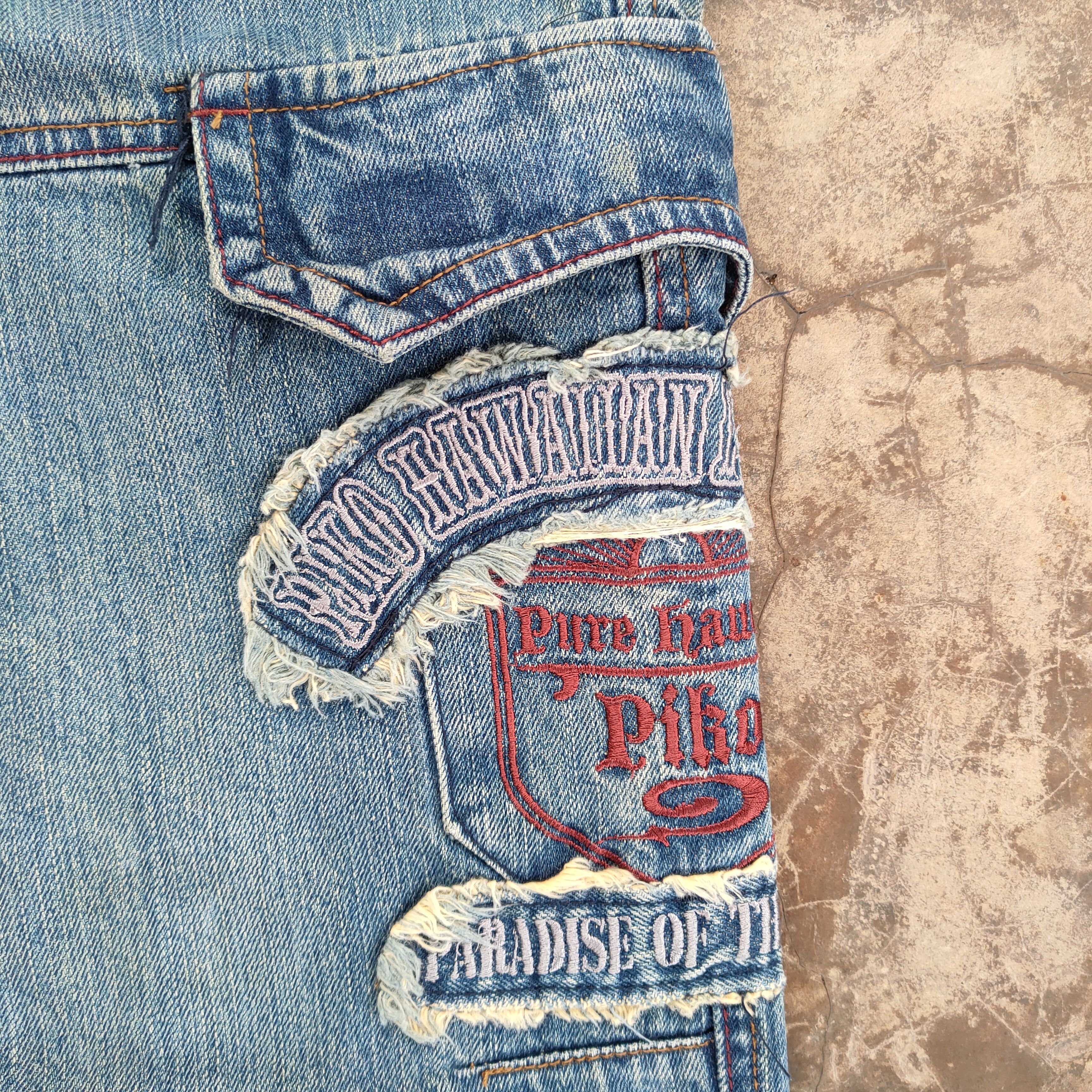 Japanese Brand × Jean × Vintage VINTAGE PIKO FADED RIPPED JEANS CARGO PANTS Size US 30 / EU 46 - 6 Thumbnail