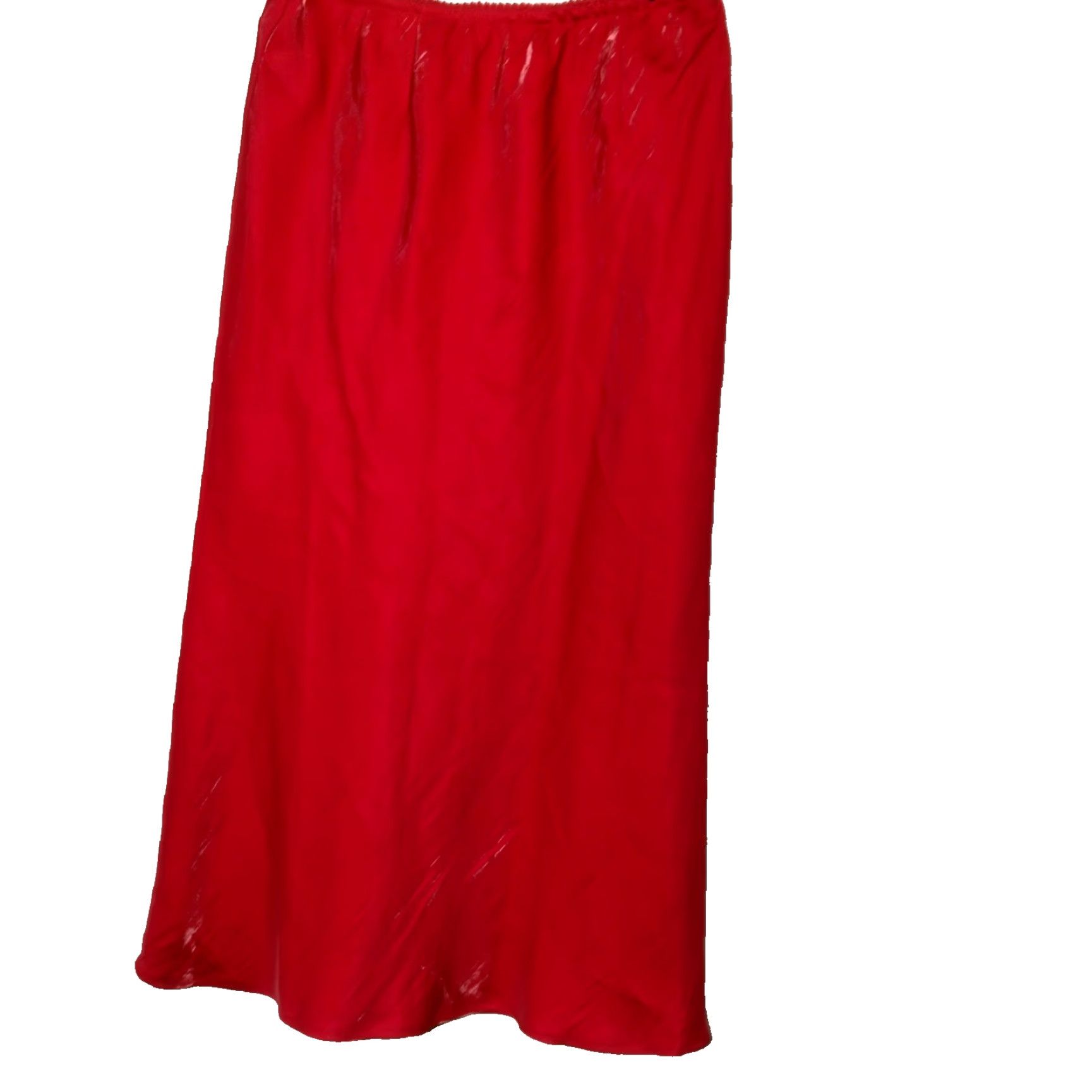 Vintage VINTAGE Venezia Skirt Long A-Line 18/20 Red Shimmer Slip Sweetheart Powered by Venezia Womens 50" hips 39" waist-to-hem Size 40" / US 18 - 2 Thumbnail
