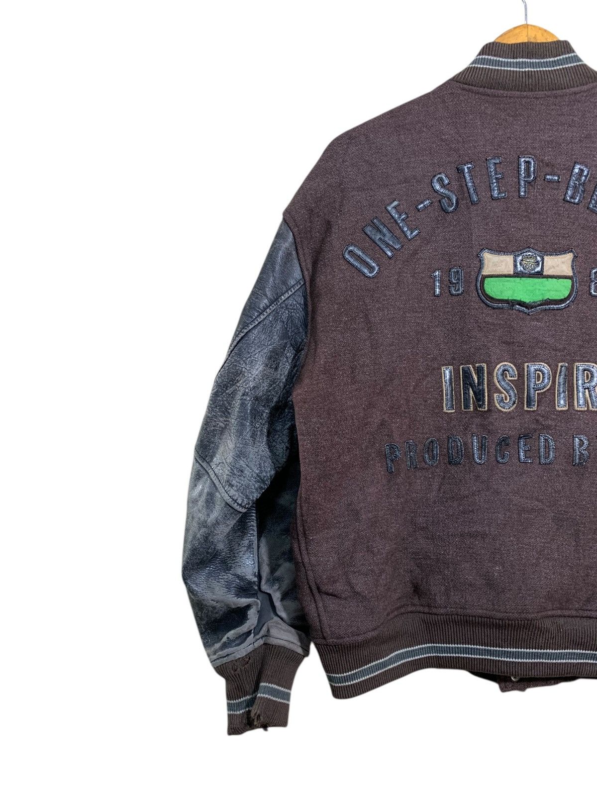 BIGI 🔥VTG VERY WORN BIGI WOOL/LEATHER VARSITY JACJET Size US L / EU 52-54 / 3 - 7 Thumbnail