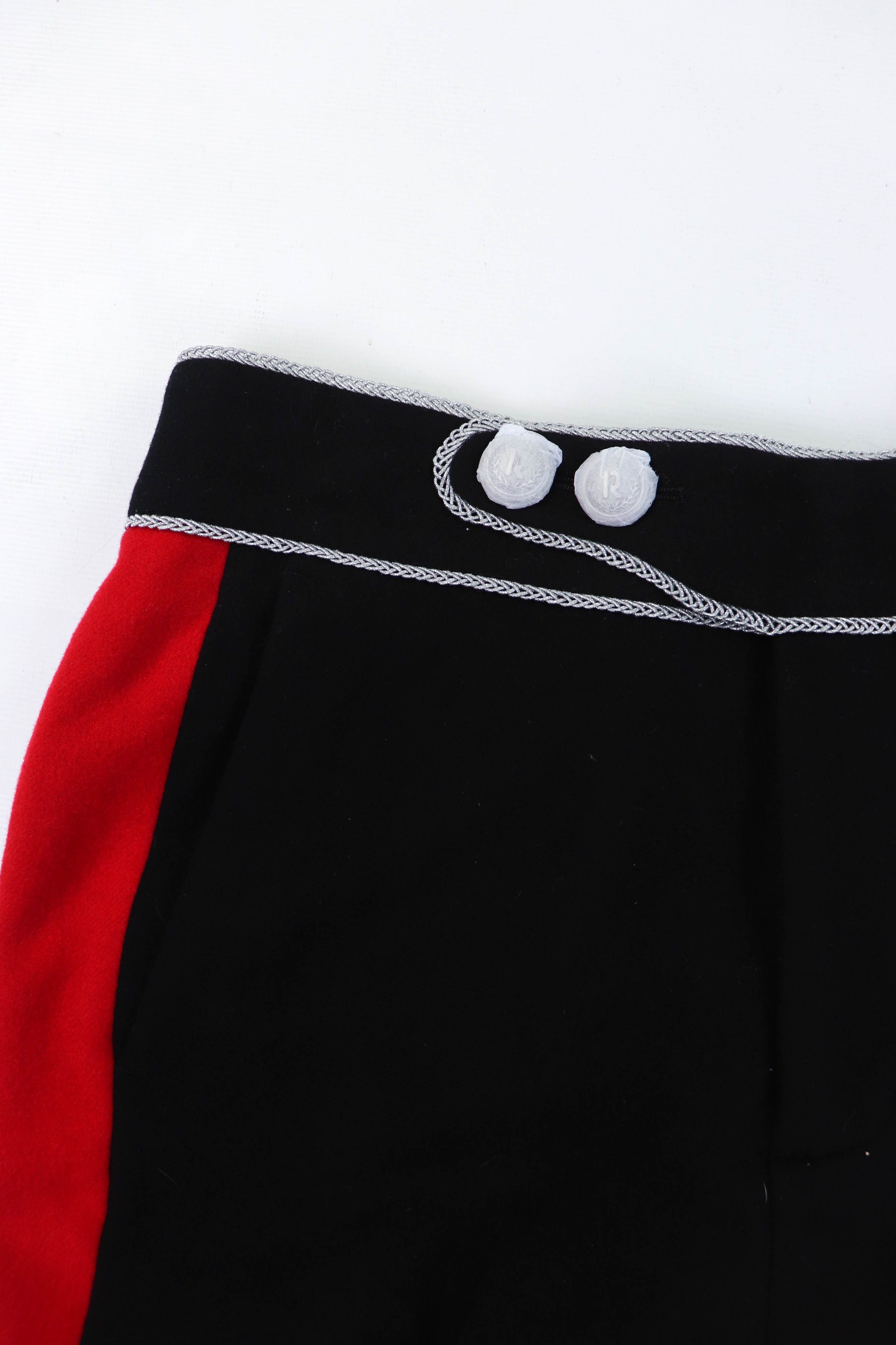H&M × Paco Rabanne Rabanne x H&M Black Wool Side Red Stripe Trousers Pants Size US 30 / EU 46 - 11 Thumbnail