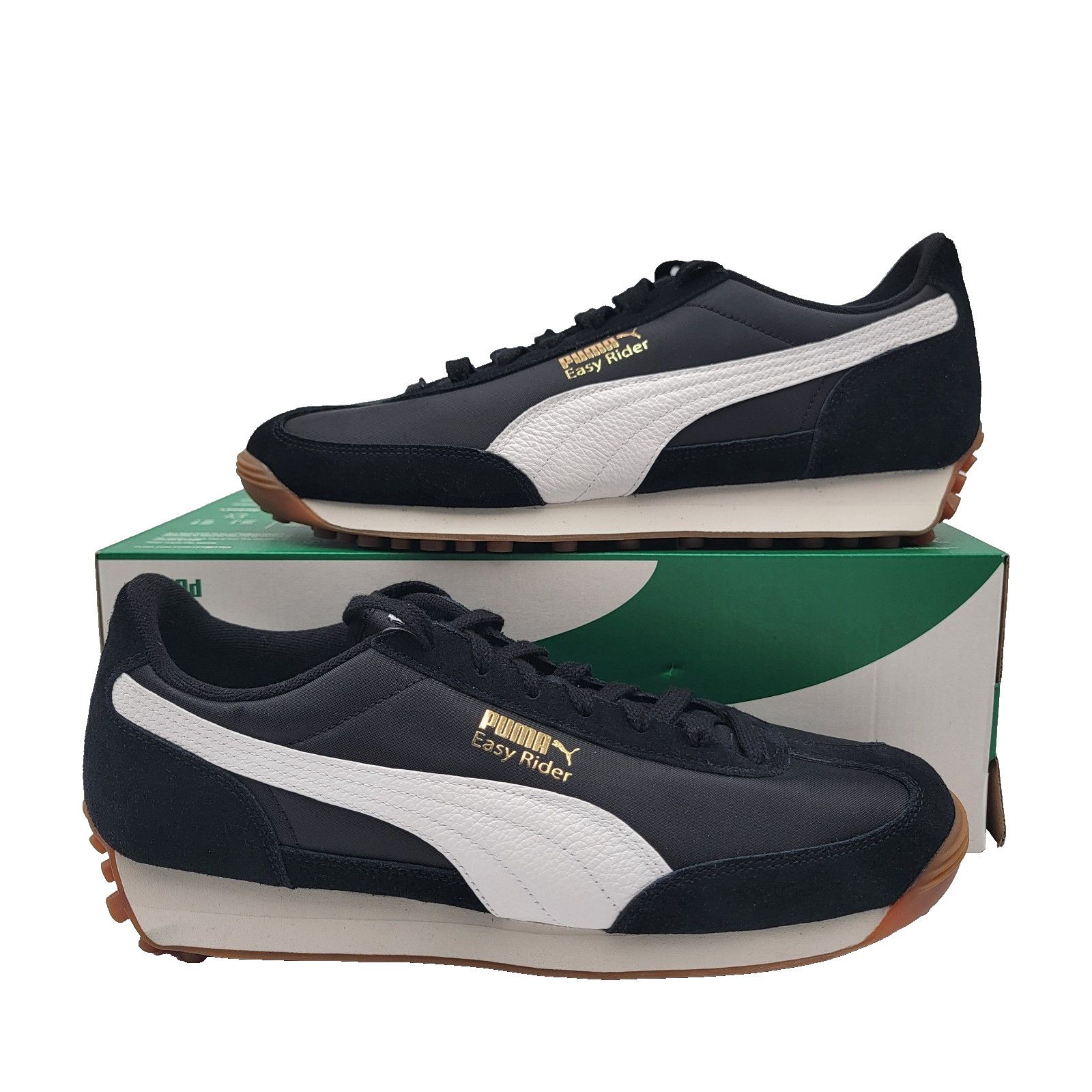 Puma Men PUMA Easy Rider Vintage Athletic Shoes Black/White Sz 12 Size US 12 / EU 45 - 1 Thumbnail