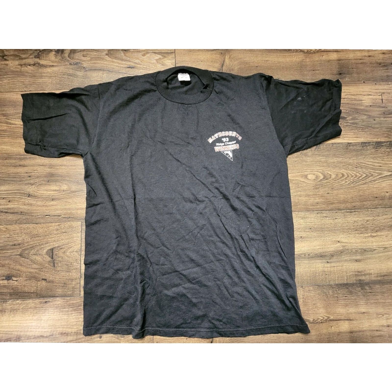 Jerzees VINTAGE 1993 FL State Math Champions Graphic Tee Mens XL Black Cotton Blend Size US XL / EU 56 / 4 - 2 Thumbnail