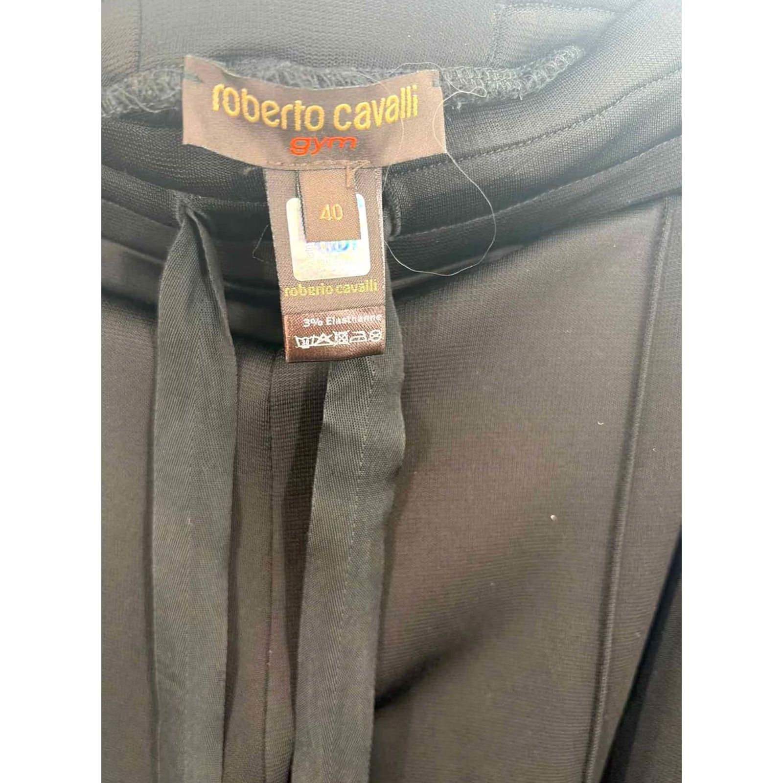Roberto Cavalli Pre-Owned Roberto Cavalli Black Size 40 Athletic Pants Size 27" / US 4 / IT 40 - 3 Thumbnail