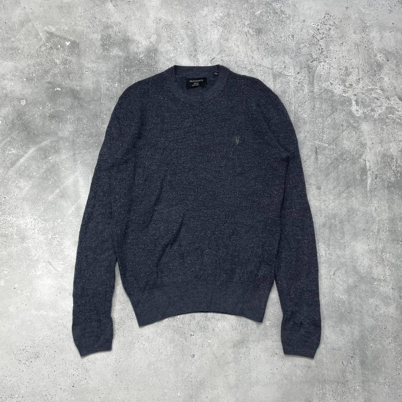 Allsaints Allsaints Merino Crew Neck Sweater Blue Size M Size US M / EU 48-50 / 2 - 1 Thumbnail