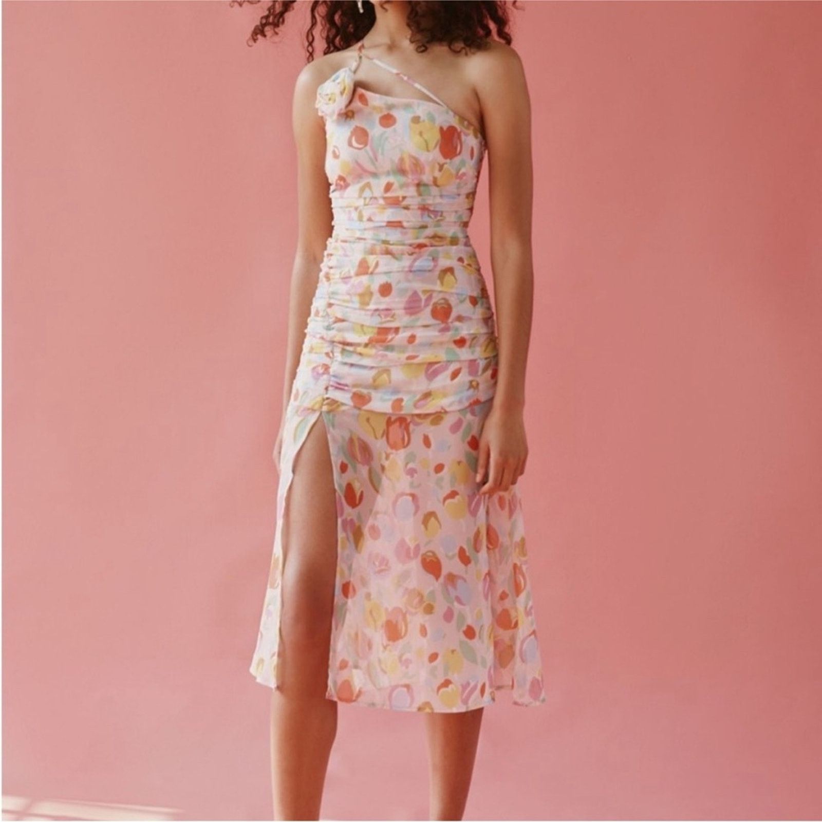 For Love & Lemons NWT For Love & Lemons $249 Floral Midi Dress Size XXS Size XXS / US 00 / IT 34 - 8 Thumbnail