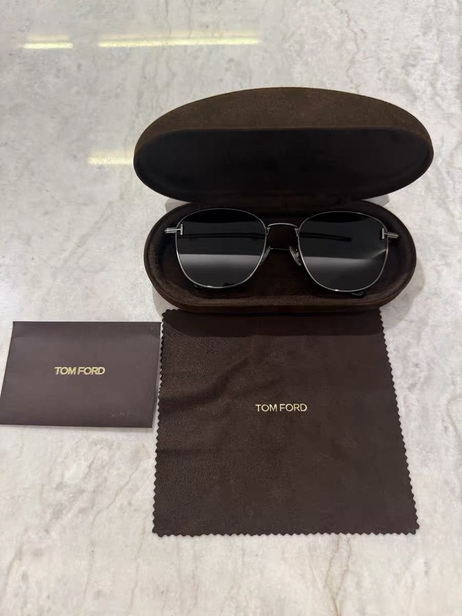 Tom Ford Tom Ford Square Metal Sunglasses - Grey Lenses Size ONE SIZE - 1 Thumbnail