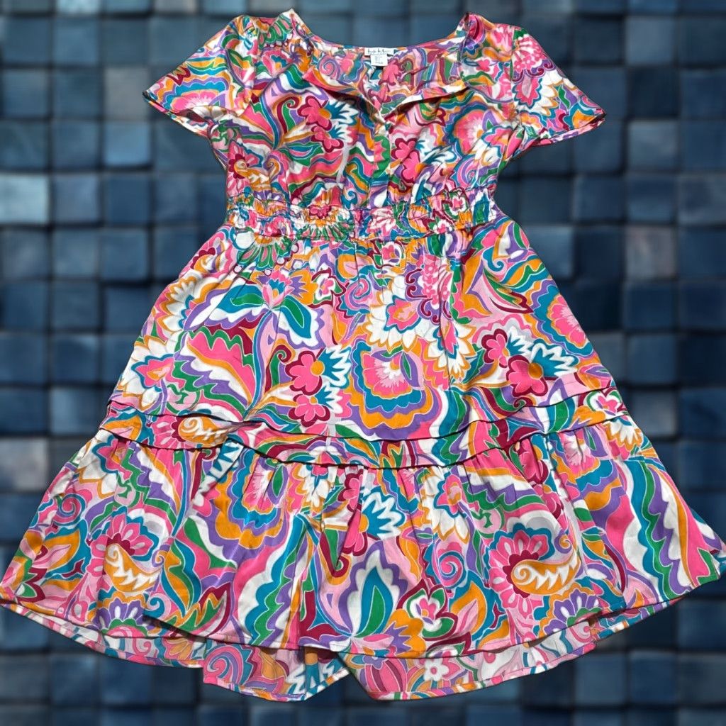 Nicole Miller Nicole Miller Dress Adult L Multicolor Geometric Fit & Flare Knee Length Sleeveless Womens Size L / US 10 / IT 46 - 1 Thumbnail