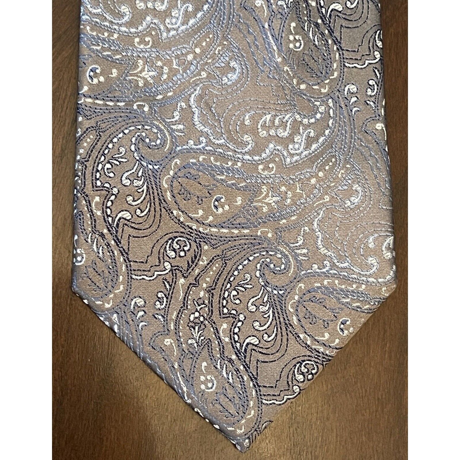 Other Platinum Designs Brown Blue Hand Made Silk Made In China Size ONE SIZE - 1 Thumbnail