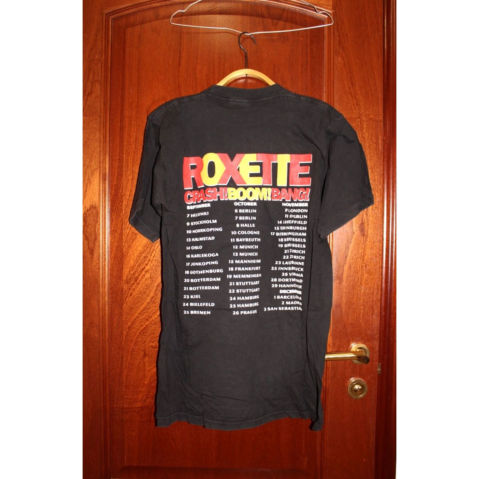 Vintage VINTAGE Roxette Crash!Boom!Bang! Tour T-Shirt - size L Mens Black Roxette 90s Rock Concert Merch Shirt Size US L / EU 52-54 / 3 - 4 Thumbnail