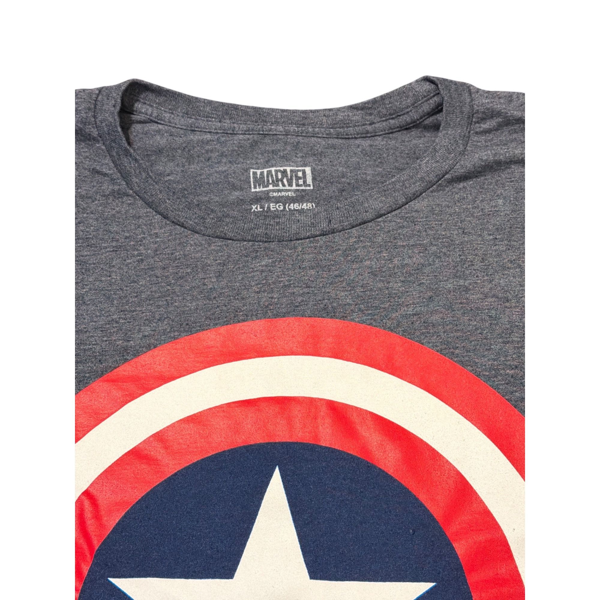 Marvel Comics Marvel Captain America Shield Front Graphic T Shirt Gray Com Size US XL / EU 56 / 4 - 3 Thumbnail