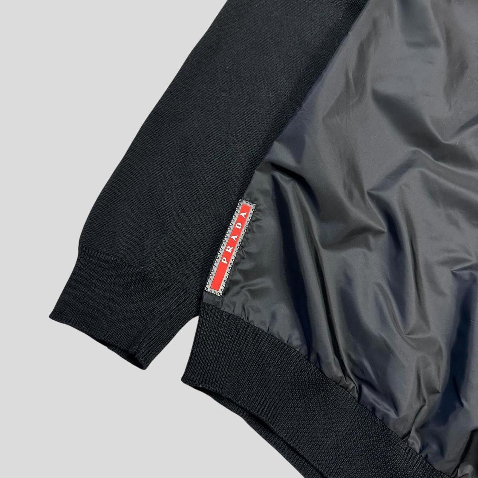 Prada Prada 2014 Red Tab Black Nylon Panelled Cardigan IT56 L/XL Size US L / EU 52-54 / 3 - 2 Thumbnail