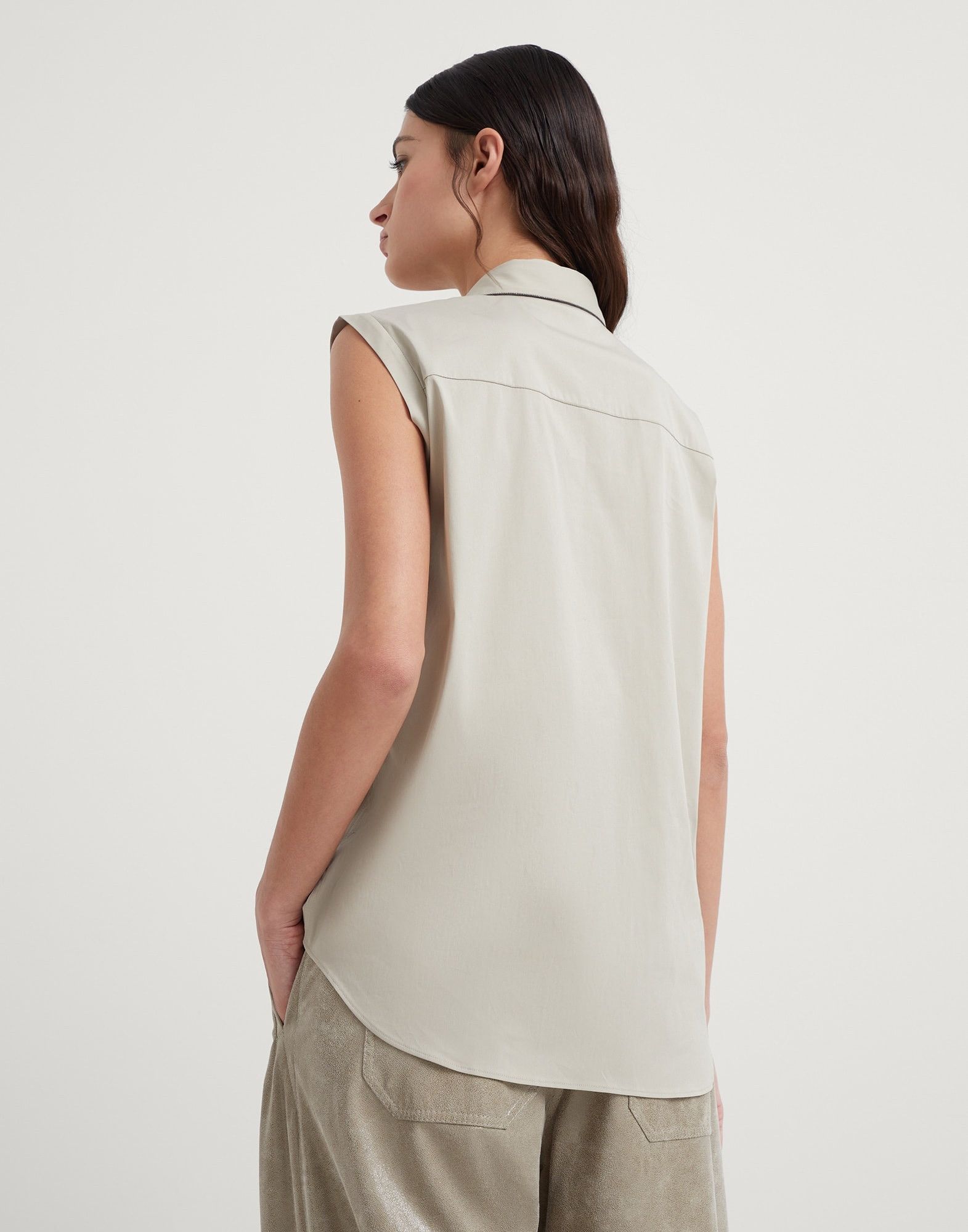 Brunello Cucinelli o1la1rc1a0425 Blouse in Green Size S / US 4 / IT 40 - 3 Thumbnail
