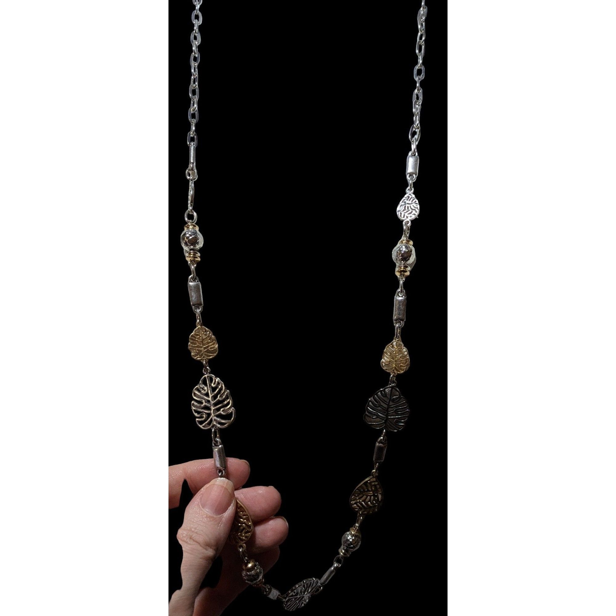 Other Ruby Rd Silver And Gold Leaf Charm Necklace Size ONE SIZE - 4 Thumbnail