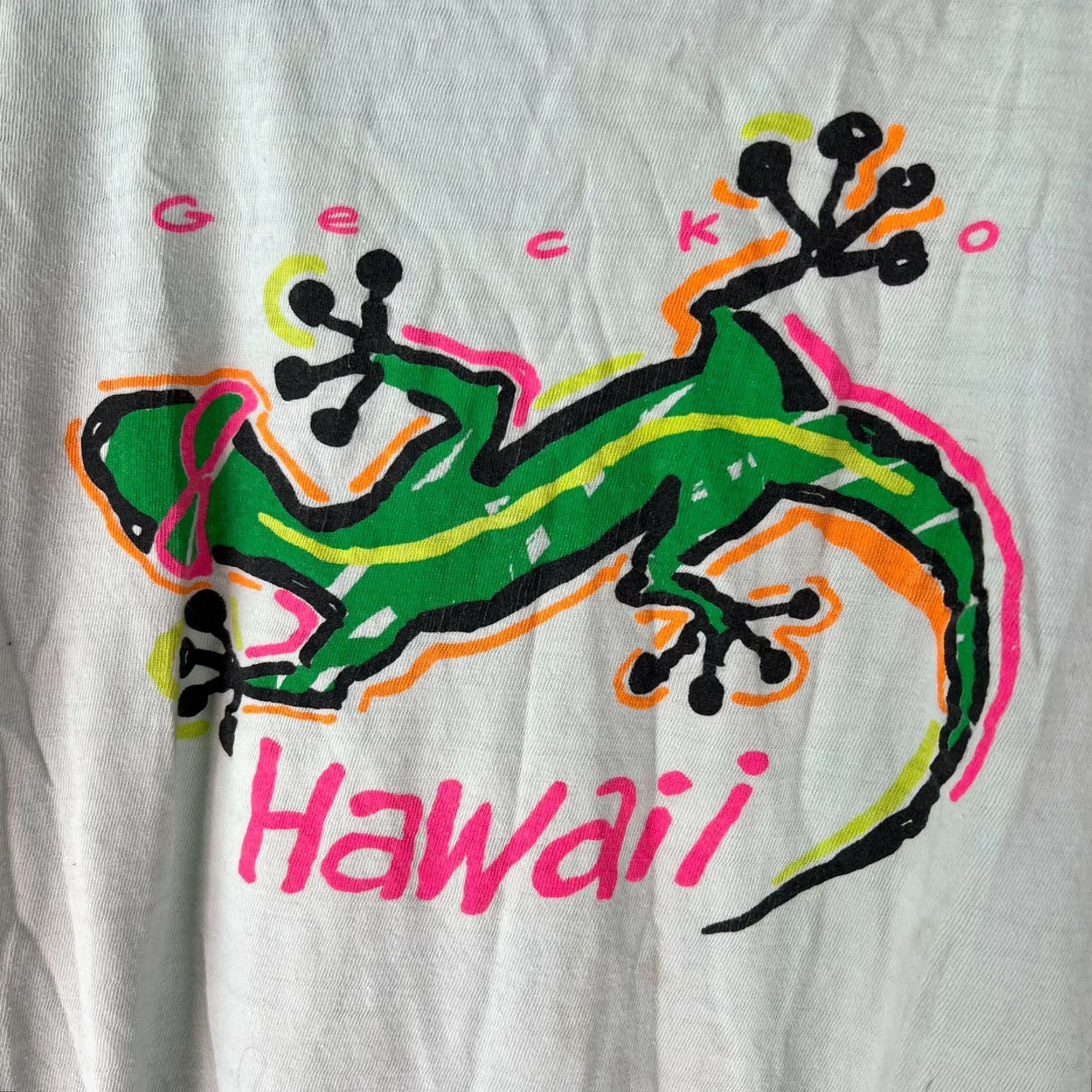 Vintage Womens Short Sleeves Lizard Hawaii Graphic Pullover Light Green T Shirt Size L Size L / US 10 / IT 46 - 6 Thumbnail