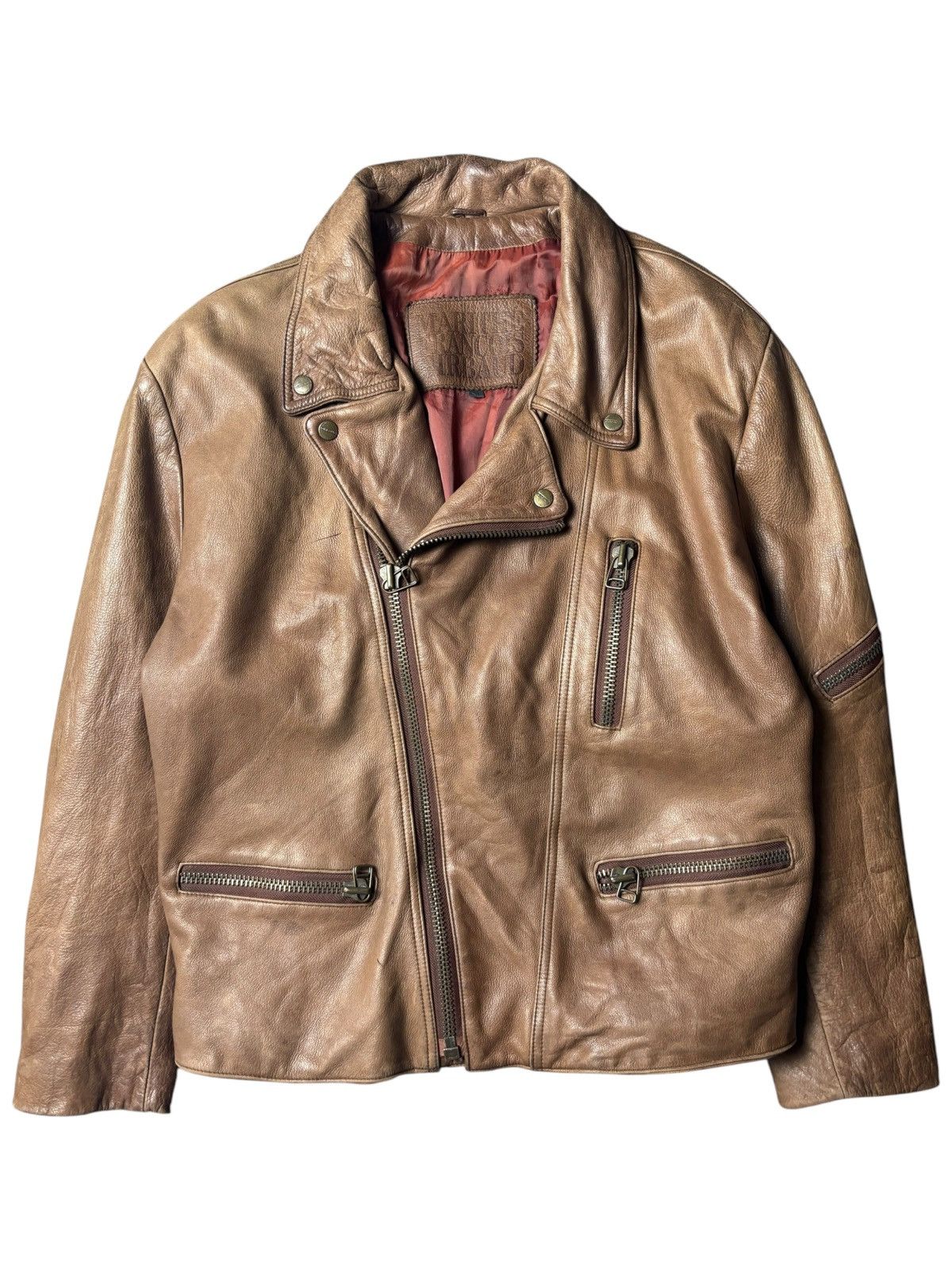 Marithe + Francois Girbaud 1990s Marithe Francois Girbaud Leather Jacket Size US L / EU 52-54 / 3 - 3 Thumbnail