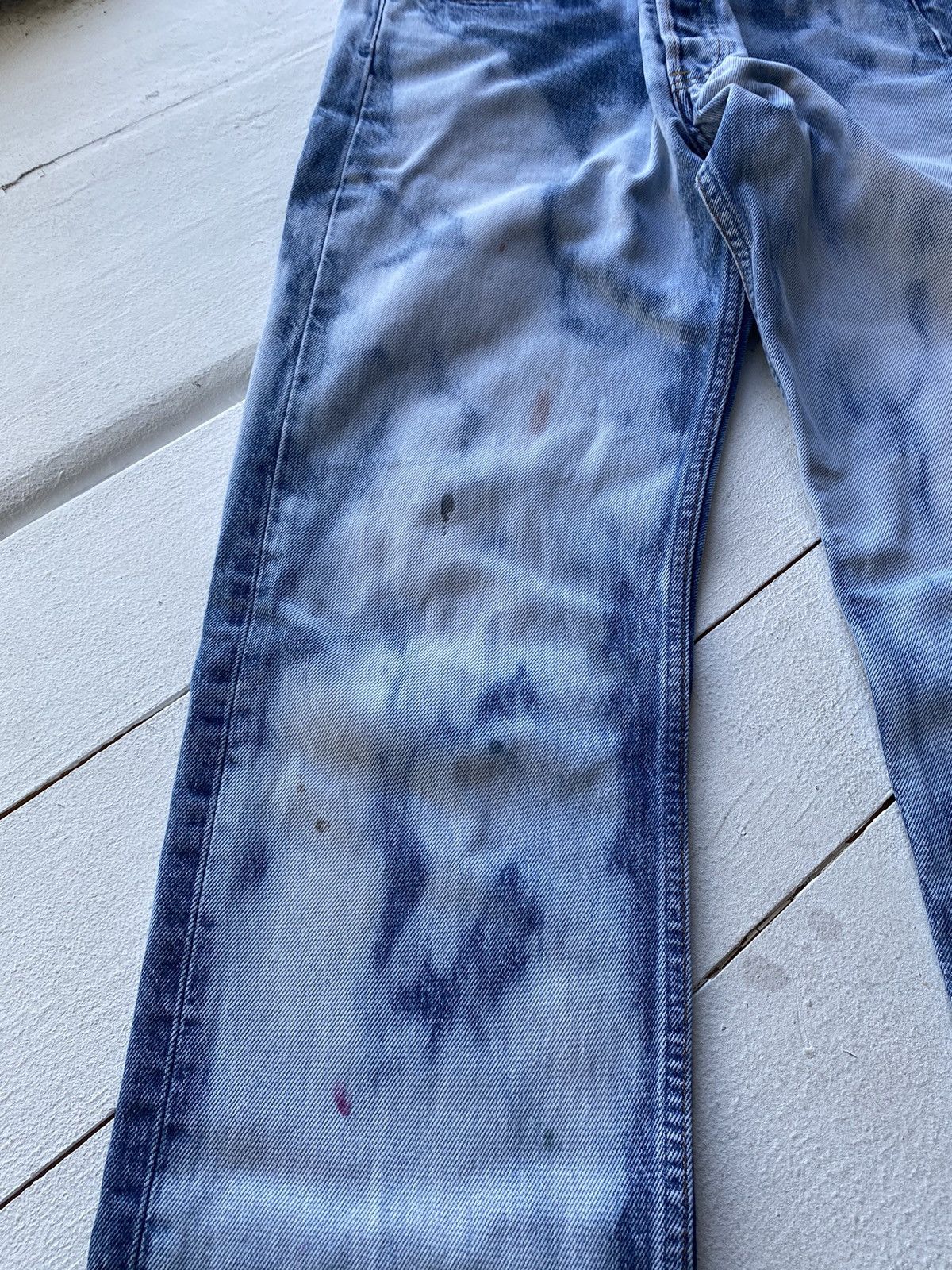 Levi's Vintage Clothing LVC Levis USA Made Custom Distressed Blue Cow Pattern Jeans Size US 32 / EU 48 - 8 Thumbnail