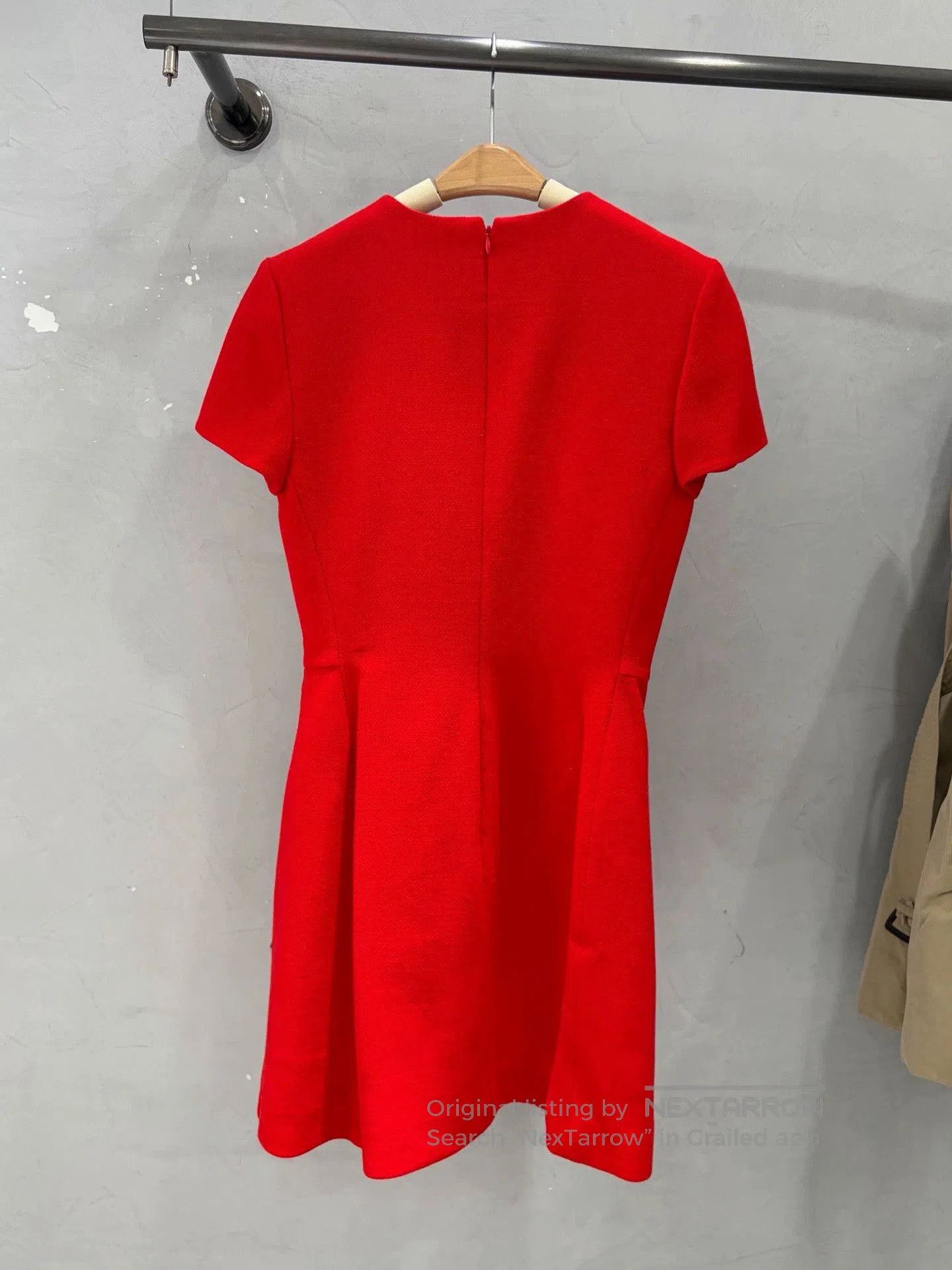 Dior red short sleeve wool dress by dior. Size US M / EU 48-50 / 2 - 2 Thumbnail