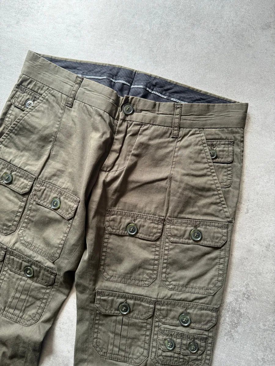 Dolce & Gabbana SS2008 Dolce & Gabbana 25 Pockets Cargo Olive Pants Size US 30 / EU 46 - 4 Thumbnail