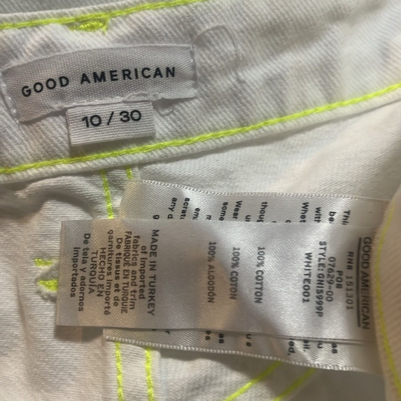 Good American Good American high waisted denim cutoff shorts NEW Size 32" / US 10 / IT 46 - 5 Thumbnail