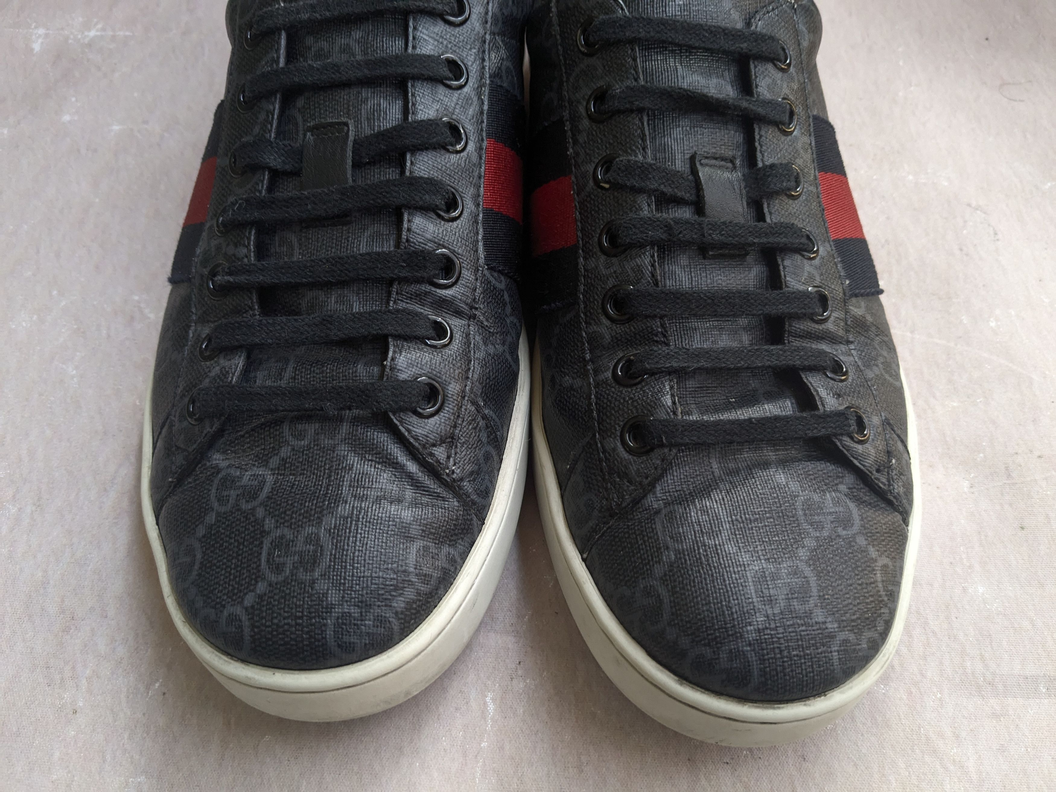 Gucci Gucci Ace Sneakers Monogram 8.5 Logo Low Tops 429445 Size US 8.5 / EU 41-42 - 2 Thumbnail