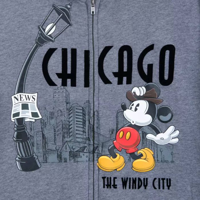 Walt Disney World Mickey Mouse Chicago Windy City Gray Pullover