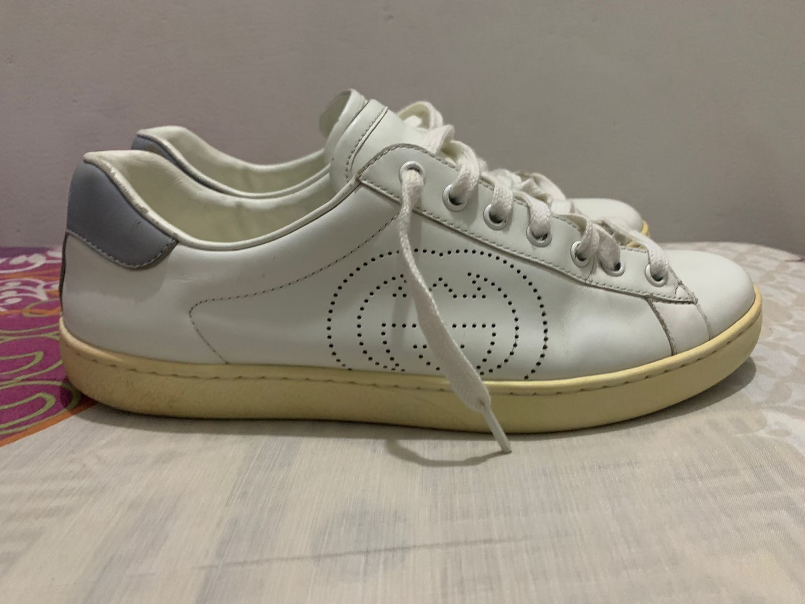 Gucci Gucci Ace GG perforated sneakers Size US 8.5 / EU 41-42 - 3 Thumbnail