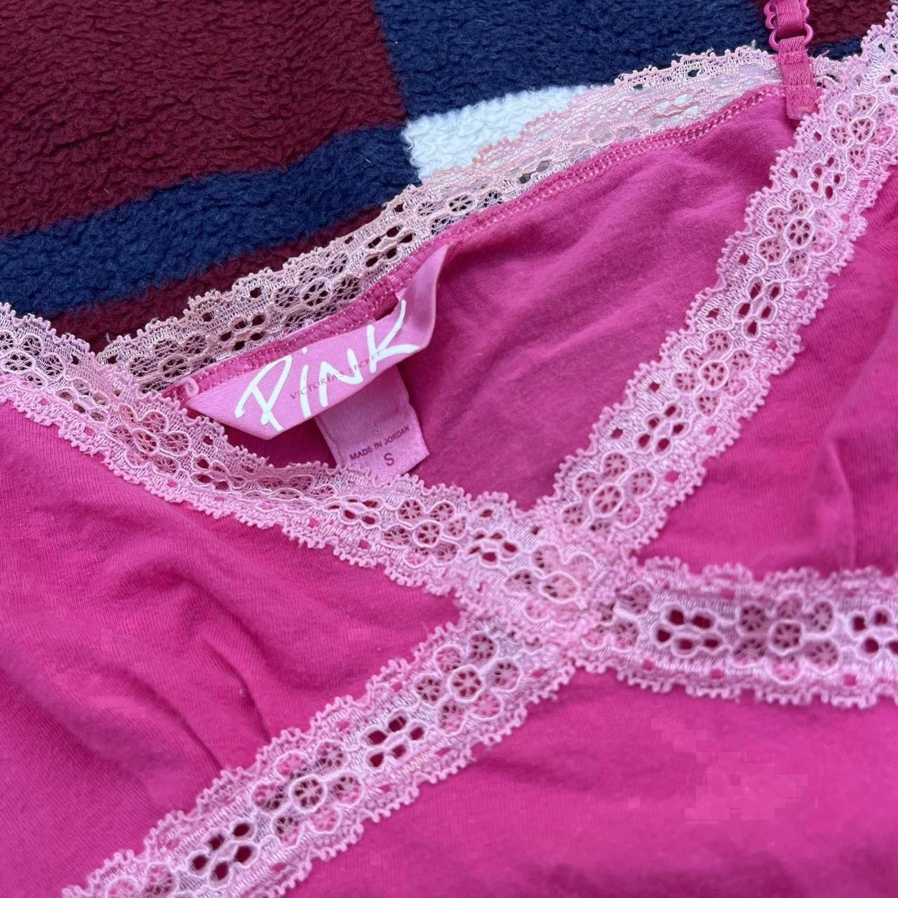 Victoria's Secret Victoria’s Secret Pink Lace Trim Cami Tank Top Vintage Y2K Size S / US 4 / IT 40 - 3 Thumbnail