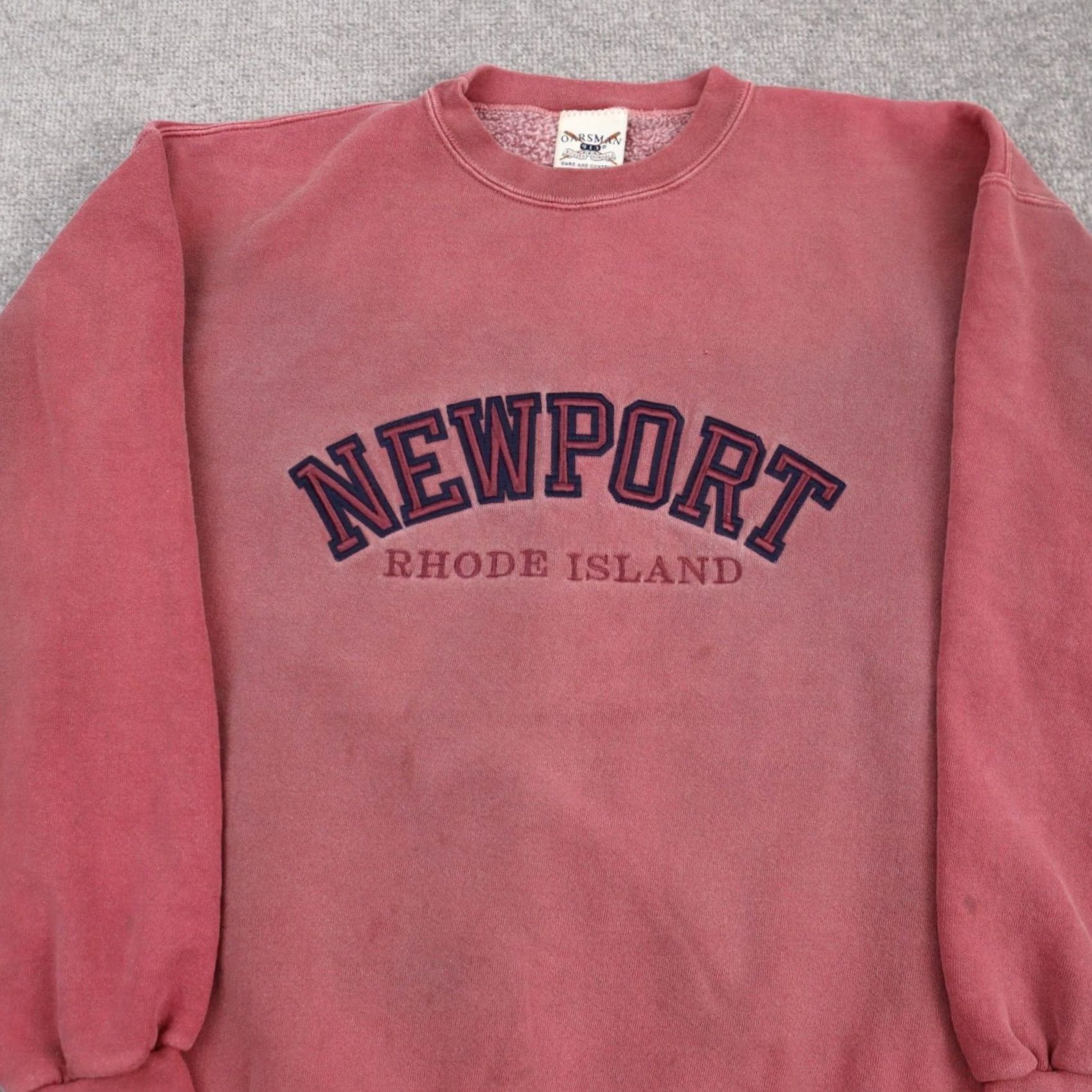 Vintage VINTAGE Newport Rhode Island Medium Pink Long Sleeve Pullover Sweatshirt Mens Size US M / EU 48-50 / 2 - 5 Thumbnail
