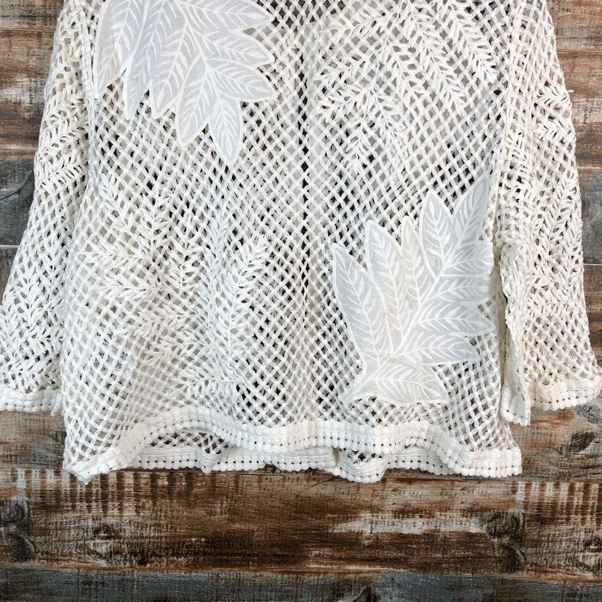 Hiroko Koshino Homme Hiroko Bis Hiroko Koshino crochet meshnet Knitwear #A2503 Size S / US 4 / IT 40 - 16 Thumbnail