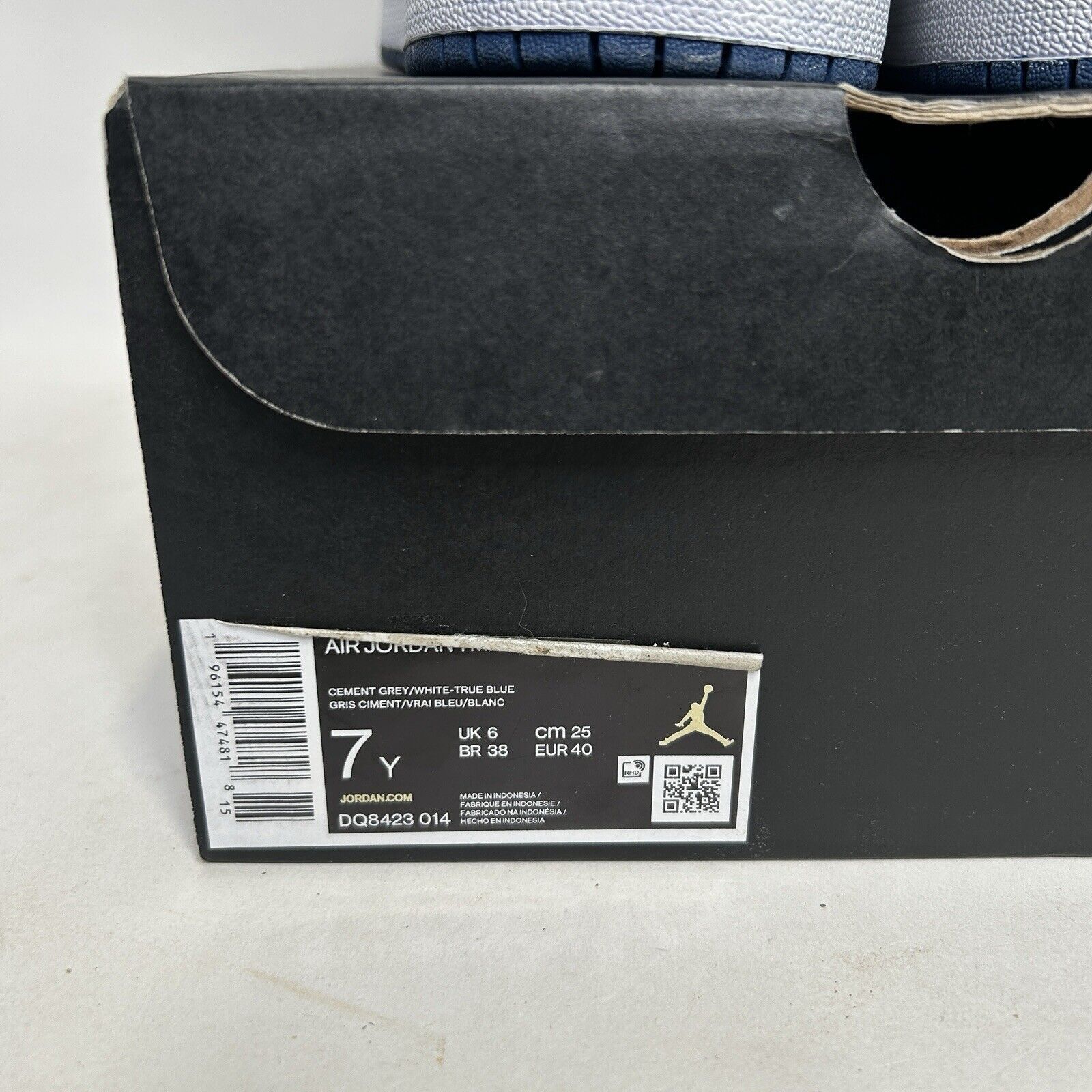 Nike Nike Air Jordan 1 Mid GS “Cement Grey/True Blue" 2024 Size US 8.5 / IT 38.5 - 5 Thumbnail