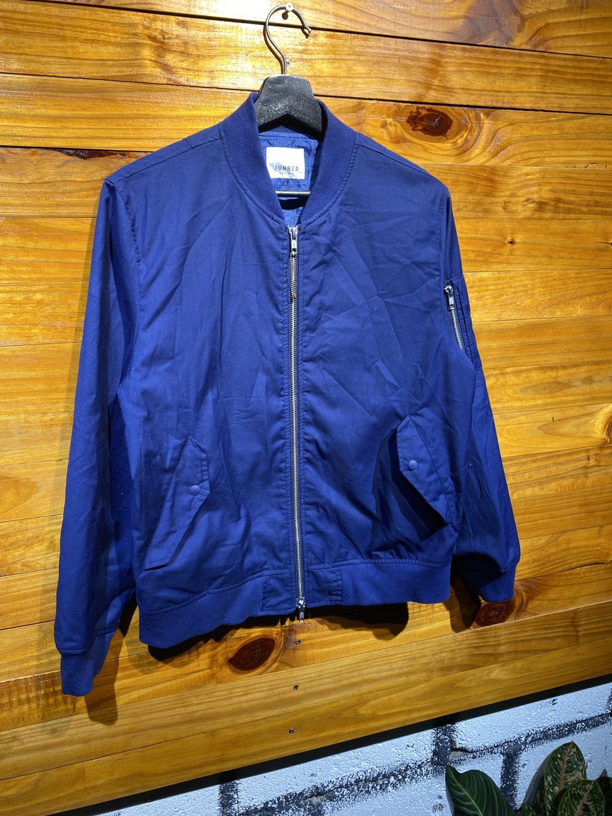 JUN MEN JunRed Tokyo Japan Navy Bomber Jacket – Classic Streetwear Size US M / EU 48-50 / 2 - 5 Thumbnail