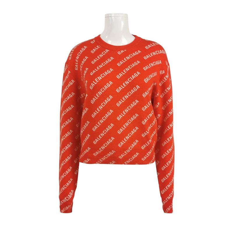 Balenciaga Balenciaga Cotton Blend Letter Logo Crewneck Long Sleeve S Size XS / US 0-2 / IT 36-38 - 1 Thumbnail