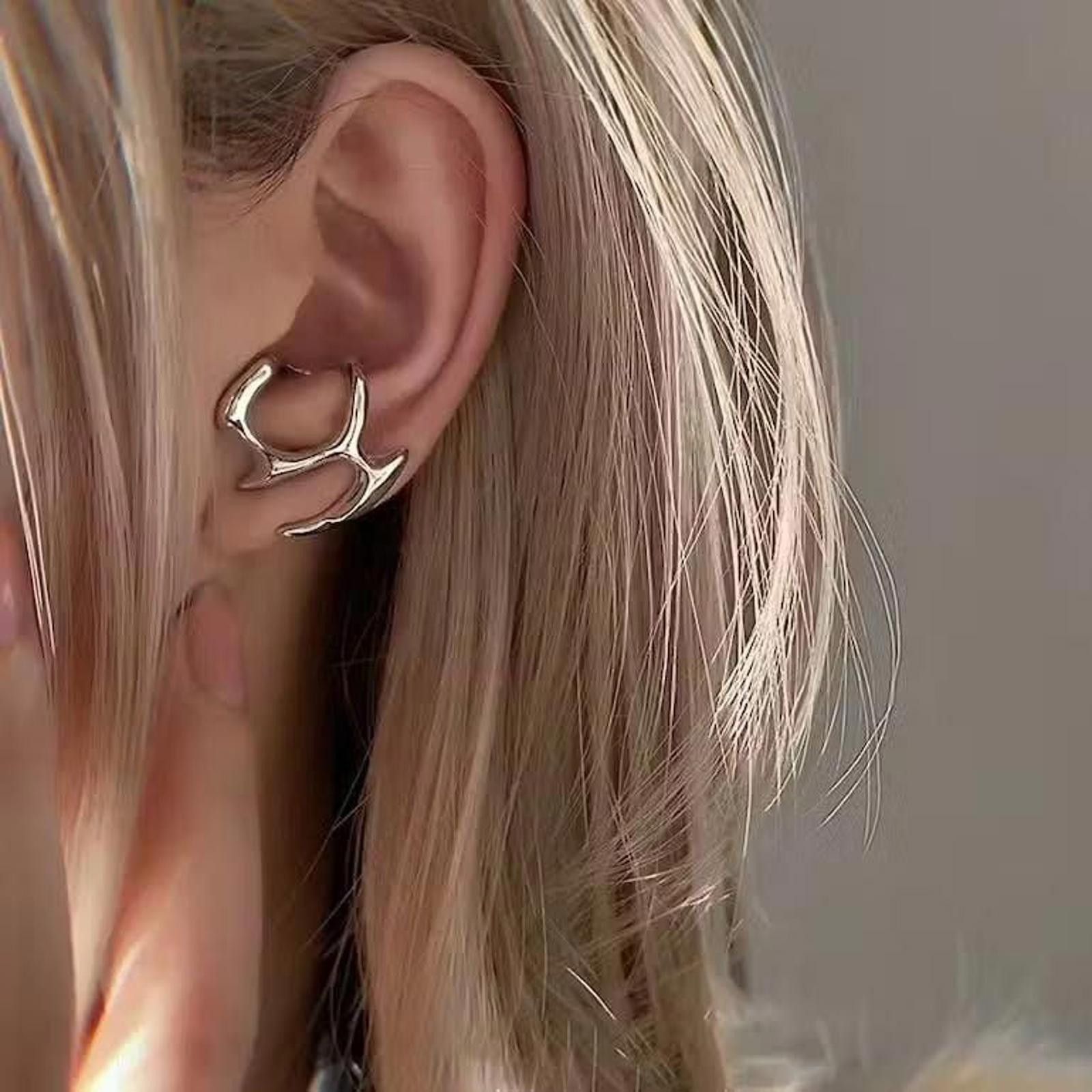 Jewelry Mutant Vein Earrings Gothic Punk Chrome Jewelry Spike Size ONE SIZE - 1 Thumbnail