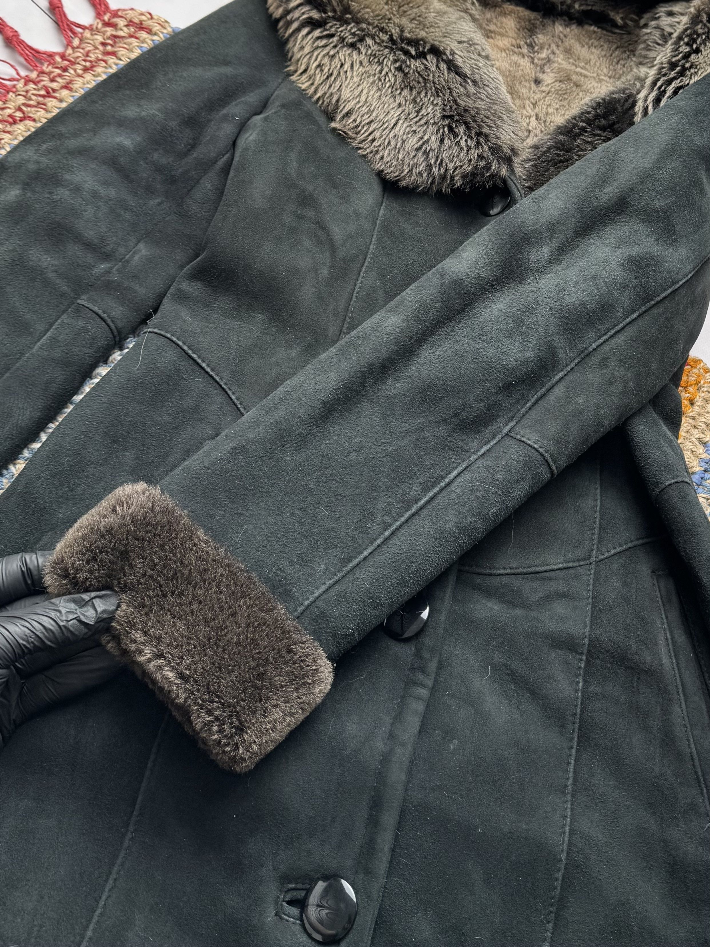 Japanese Brand Vintage Real Sheepskin Hooded Coat (E4) Size S / US 4 / IT 40 - 4 Thumbnail