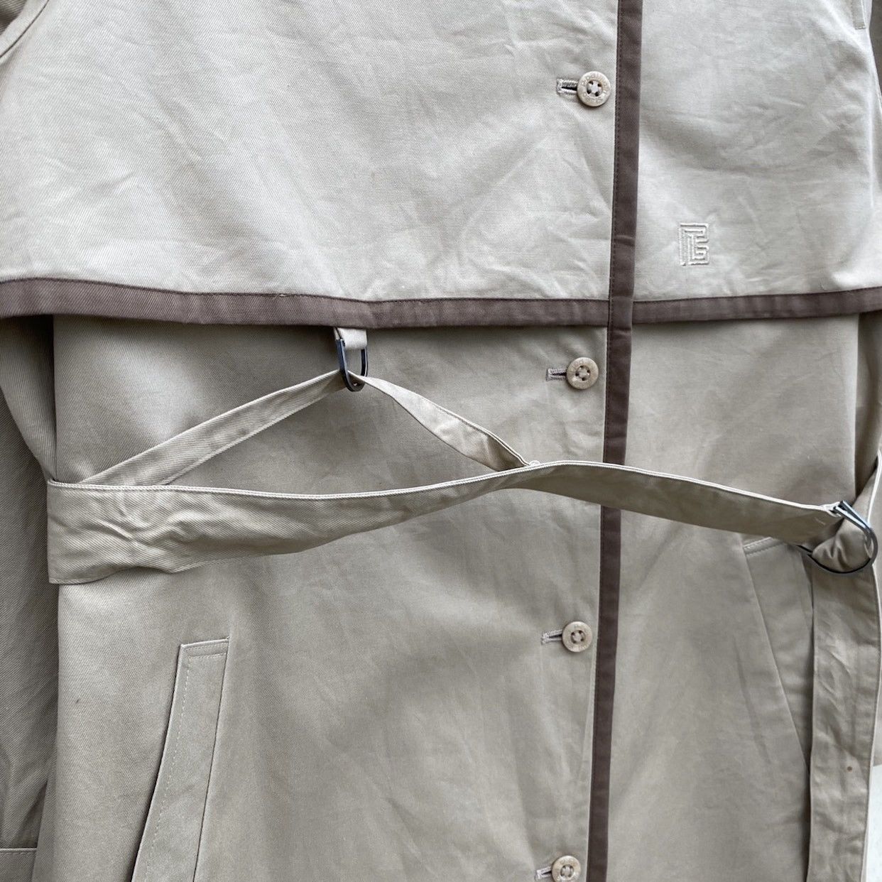 Designer × Pierre Balmain Vintage Pierre Balmain Paris Trench Coat Size US S / EU 44-46 / 1 - 14 Thumbnail