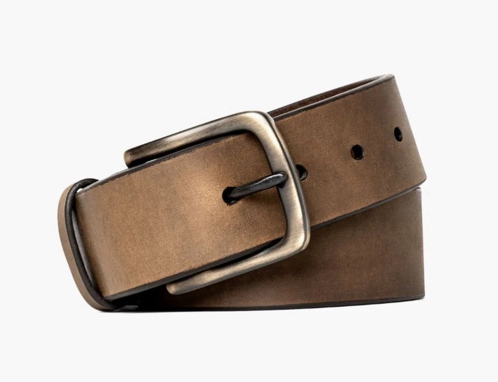 Other New Thursday Men Burnt Copper Heritage Leather Belt Size M Size 34 - 1 Thumbnail