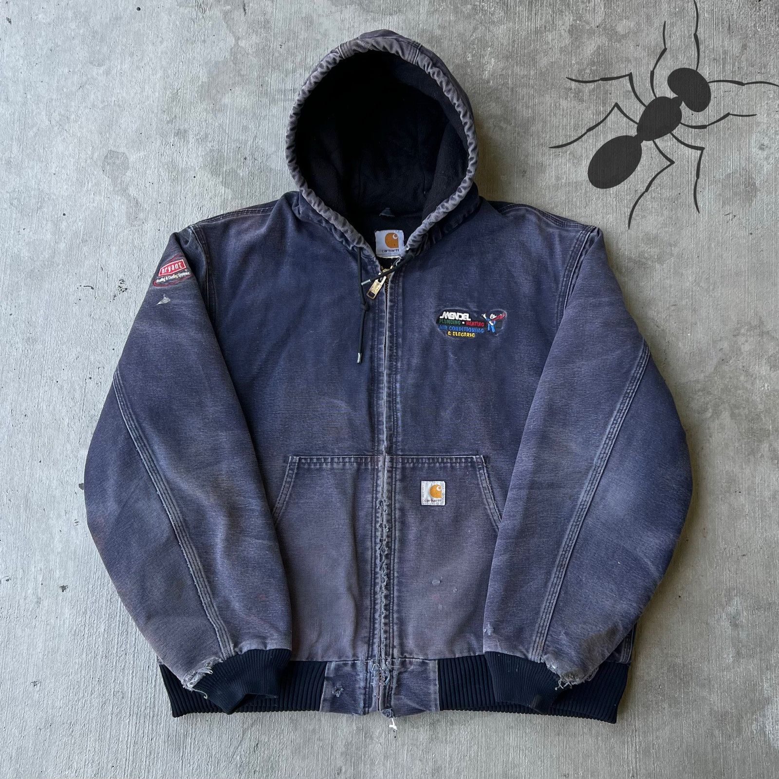 Carhartt × Streetwear × Vintage Vintage j25 mdt navy blue active