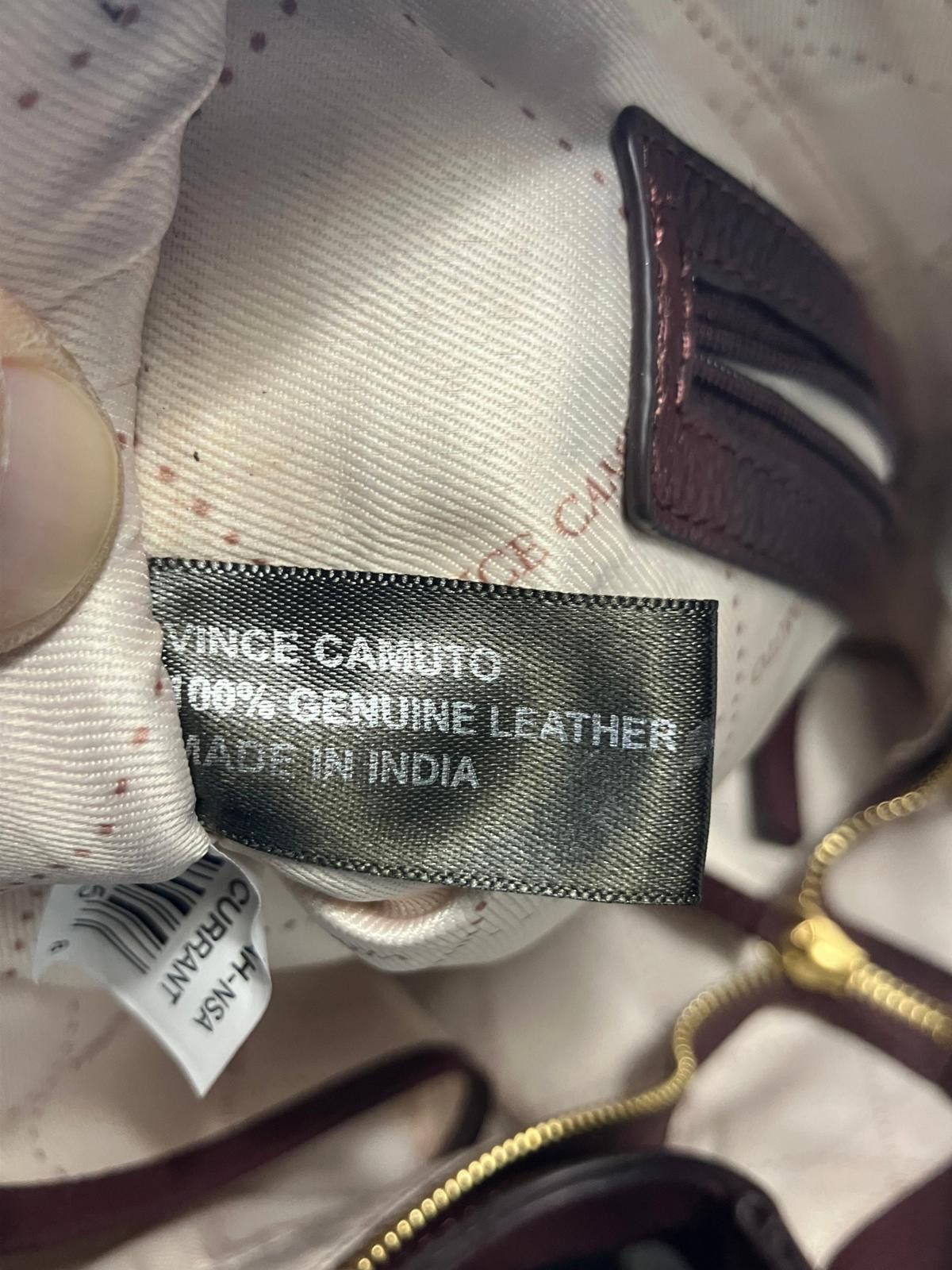 Vince Camuto Vince Camuto Burgundy Leather Satchel Bag Classic Size ONE SIZE - 9 Thumbnail