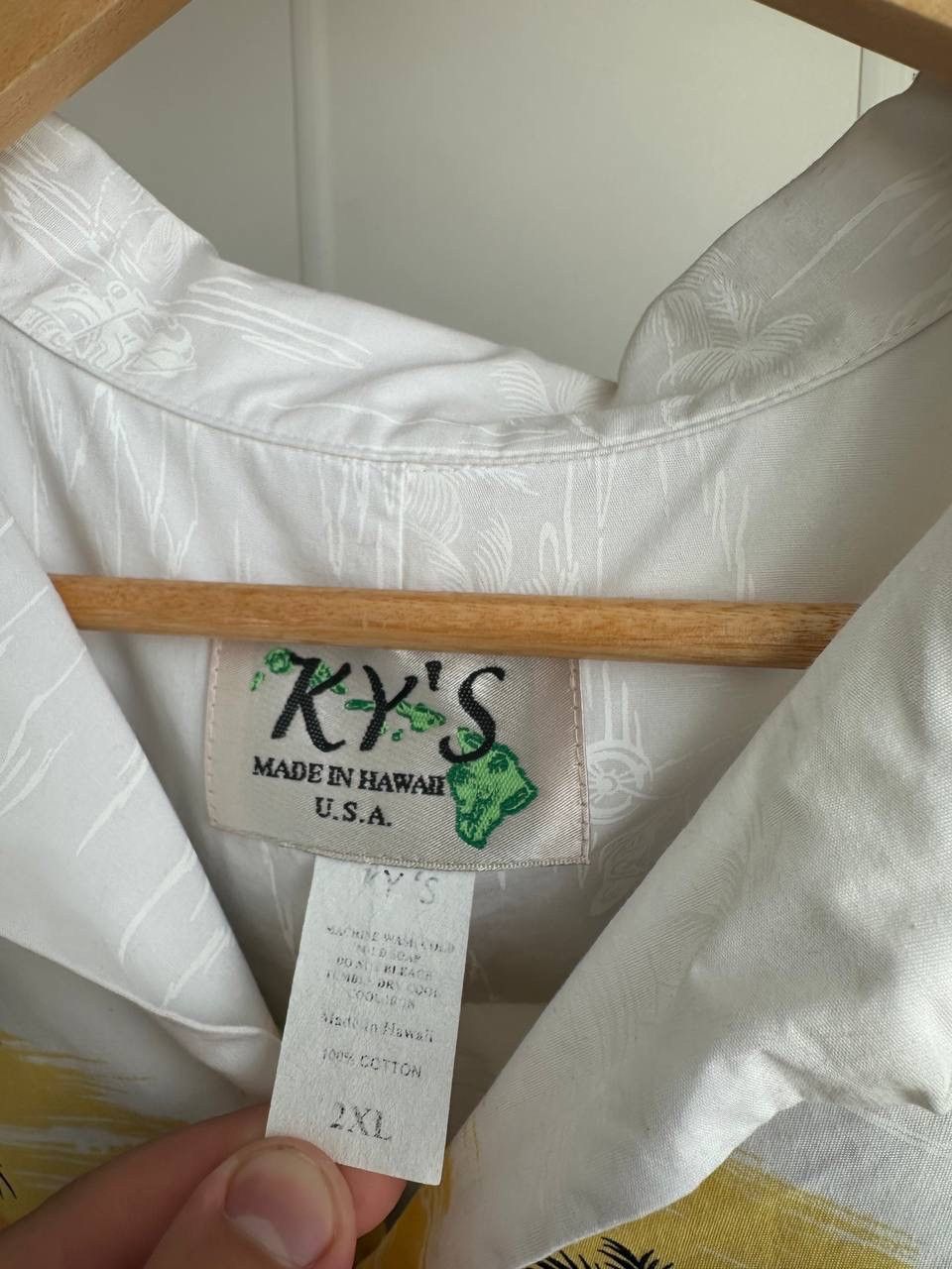 Japanese Brand × Vintage Vintage Ky’s Aloha Hawaiian Motorcycle White Shirt Size US XXL / EU 58 / 5 - 12 Thumbnail