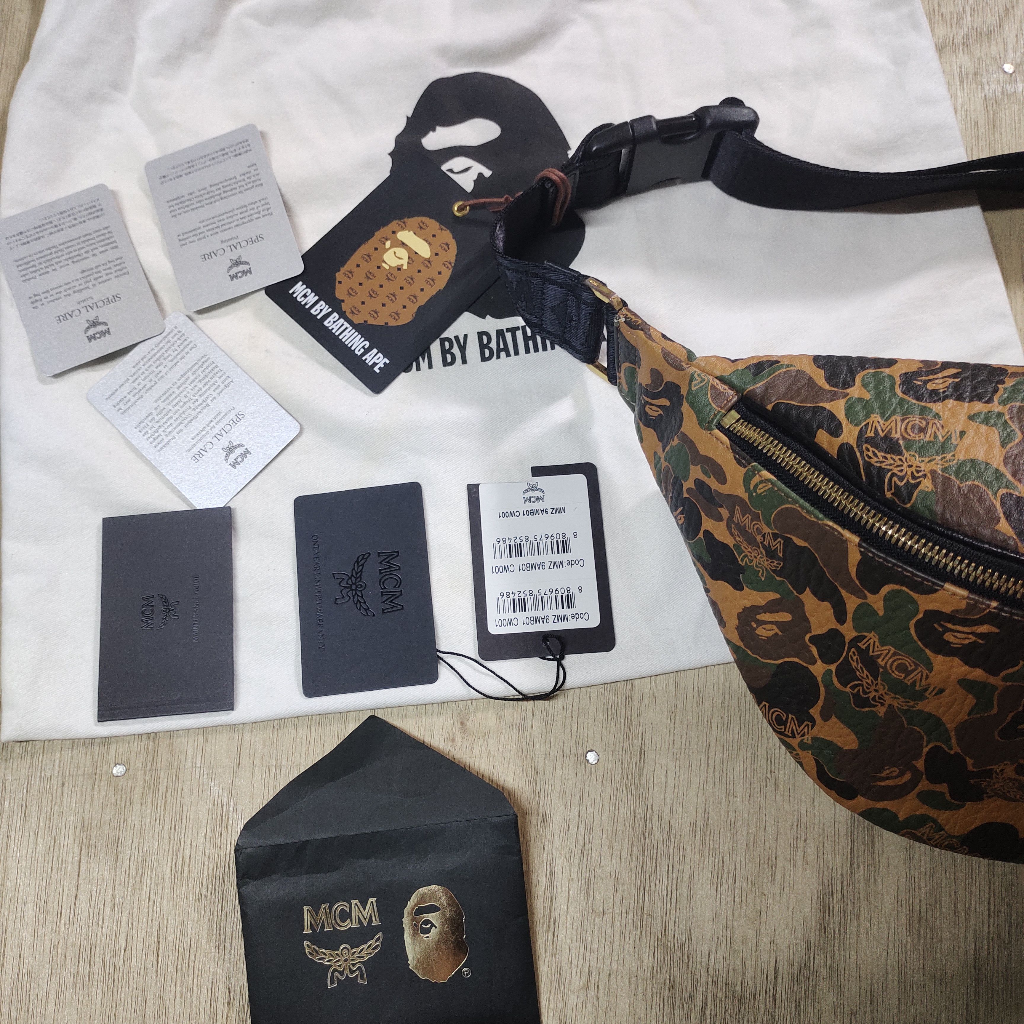Bape × MCM MCM X BAPE BELT BAG VISETOS CAMO Size ONE SIZE - 10 Thumbnail