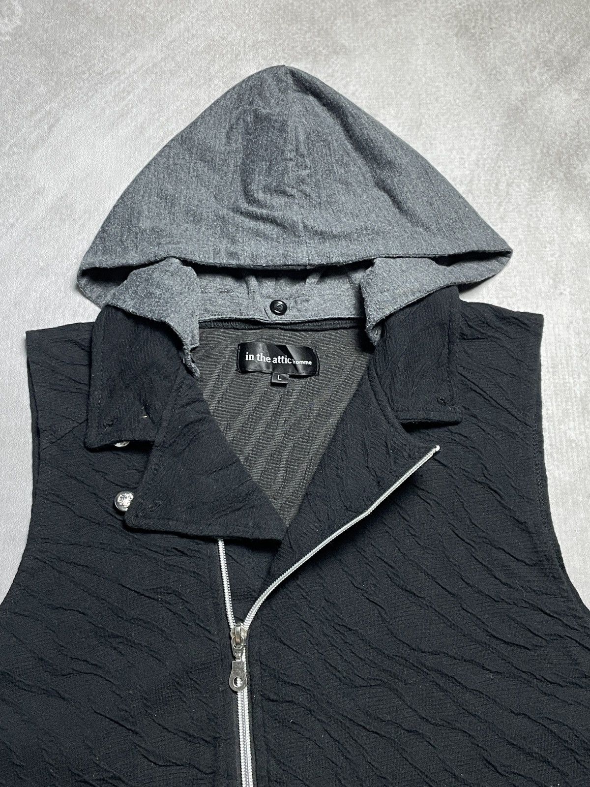14th Addiction 2000’s In The Attic - Asymmetrical Vkei Style Textured Vest Size US M / EU 48-50 / 2 - 7 Thumbnail