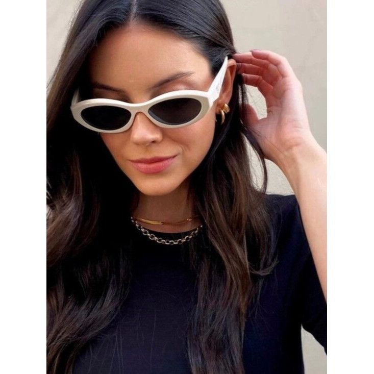 Prada PR26ZS 17K08Z Sunglasses Talc Oval Frame, Grey Lenses Prada | Accessories | Pradapr26zs 7k8z Sunglasses Talc White  main image 4