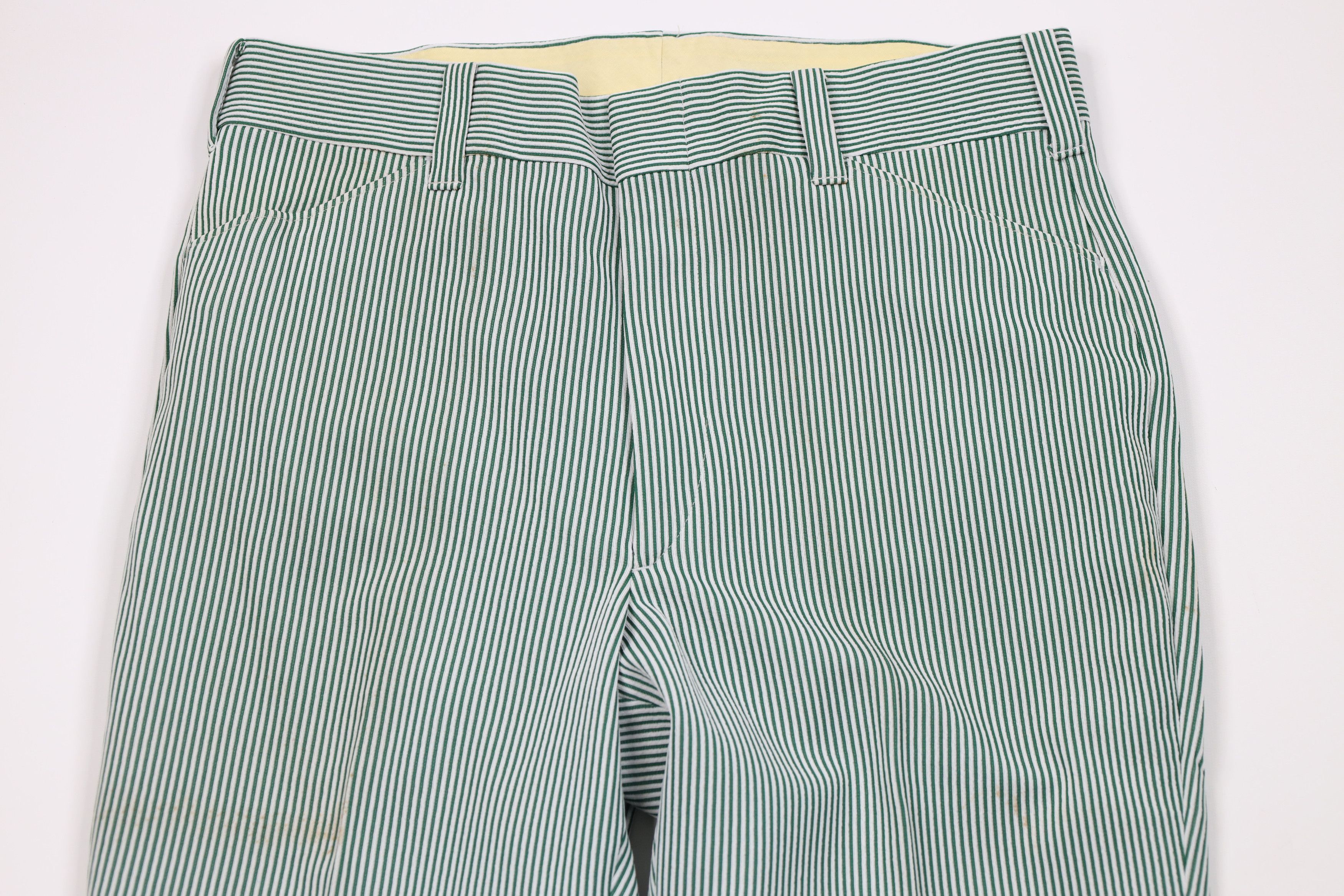 Vintage Vintage 70s Streetwear Knit Bell Bottoms Pants Green USA Size US 34 / EU 50 - 2 Thumbnail