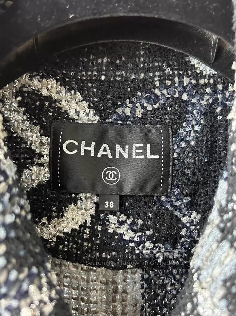 Chanel Chanel 18B black and white glitter clover beaded jacket Size XS / US 0-2 / IT 36-38 - 3 Thumbnail