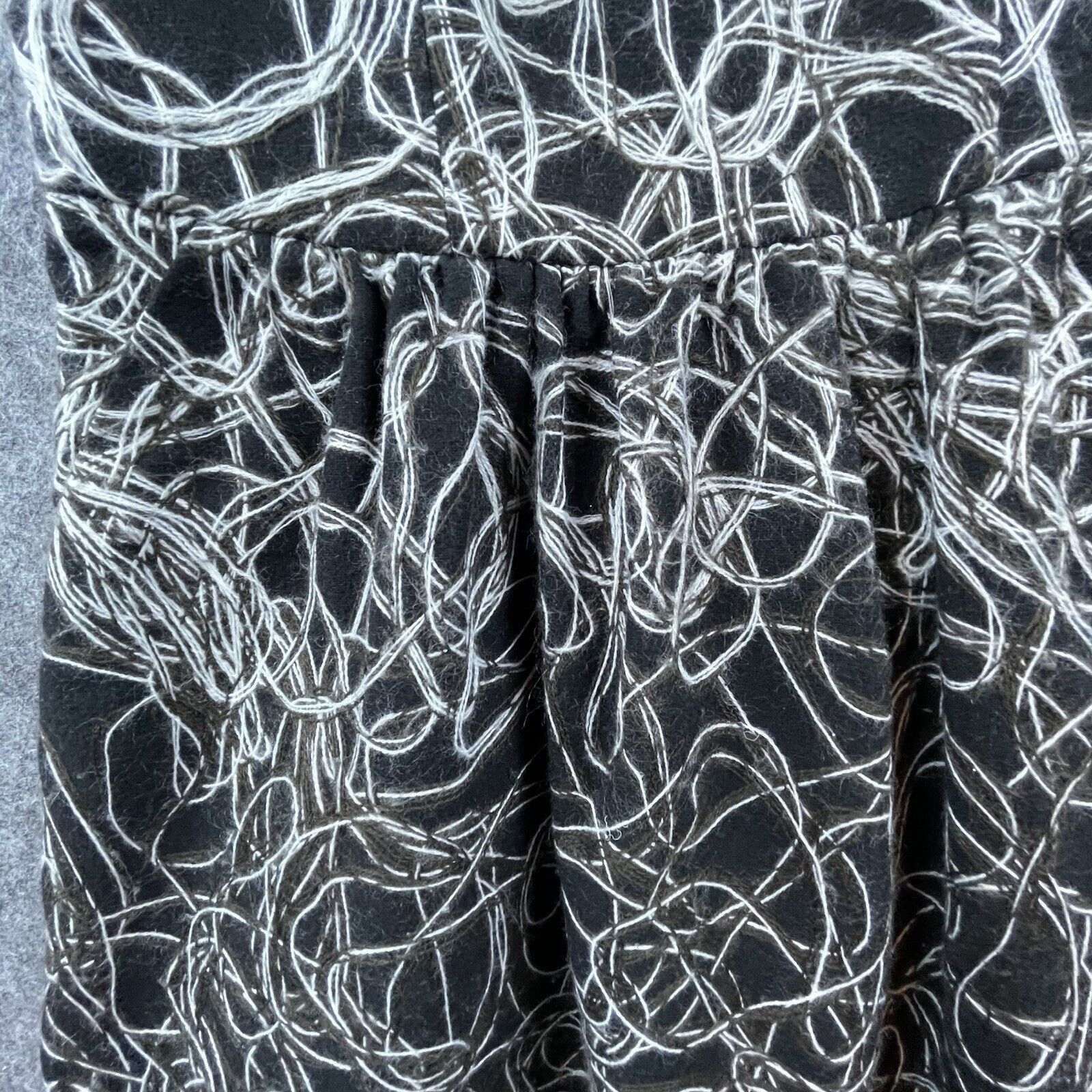 Anthropologie Maeve Dress Womens 0 Black Classic Goth Ombre Spider Webs Size XS / US 0-2 / IT 36-38 - 3 Thumbnail