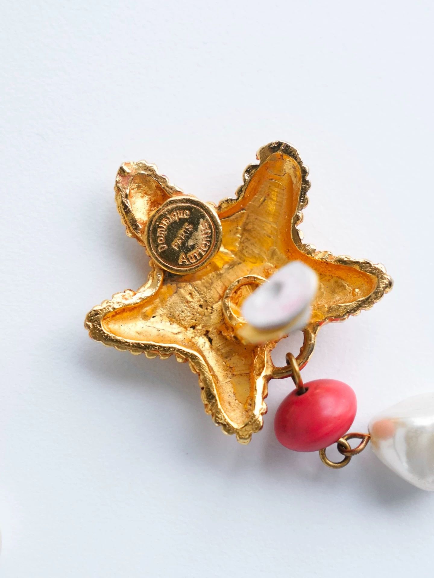Other Dominique Aurientis Vintage Starfish Pearl Earclips Size ONE SIZE - 6 Thumbnail