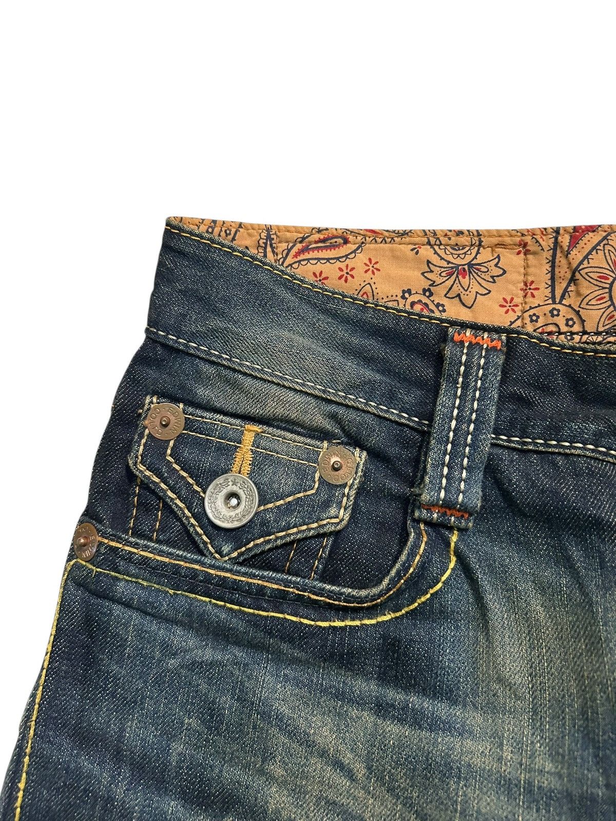 Japanese Brand × Kapital × Vintage VINTAGE EDWIN RUSTY MUDWASH PUNK GRUNGE STYLE DENIM JEANS Size US 30 / EU 46 - 7 Thumbnail