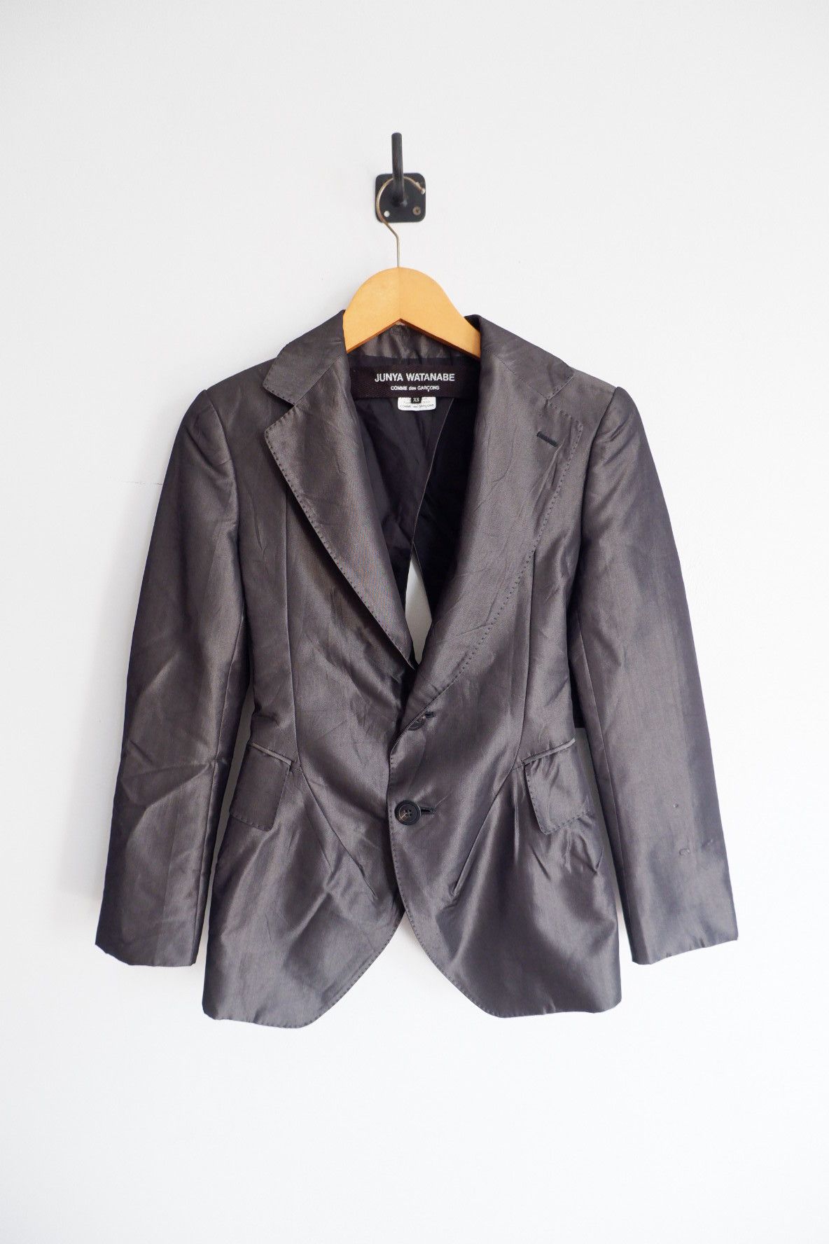 Junya Watanabe 2009 Junya Watanabe CDG Silver Blazer Jacket Size XS / US 0-2 / IT 36-38 - 1 Thumbnail