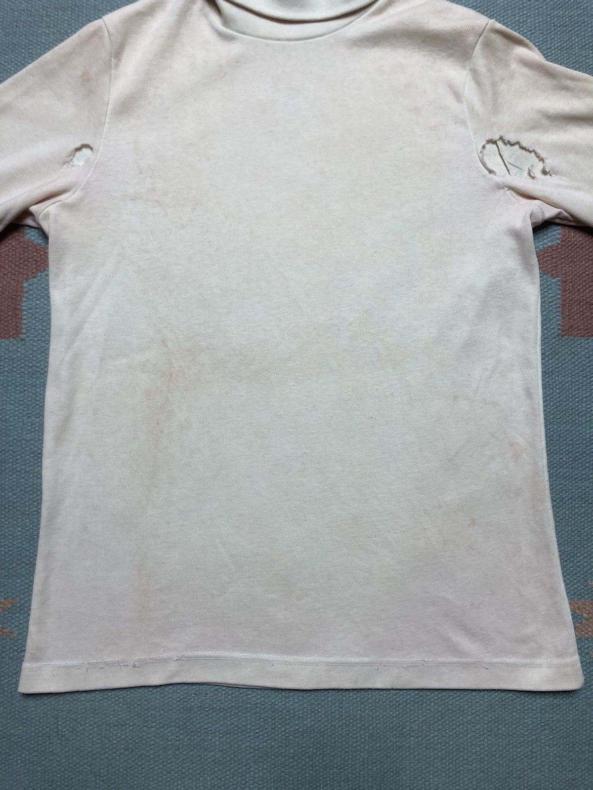 Vintage 70s t shirt turtleneck sears soft cotton distressed small Size US S / EU 44-46 / 1 - 4 Thumbnail